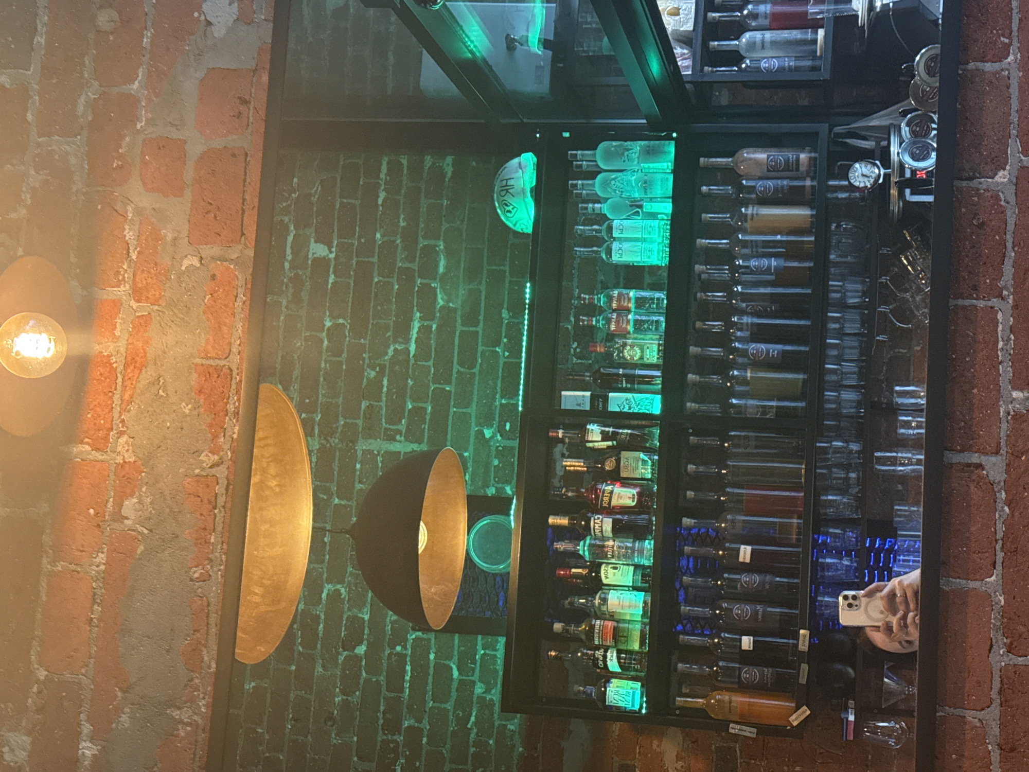 Moscow bar visit documented with food, drinks, interior details