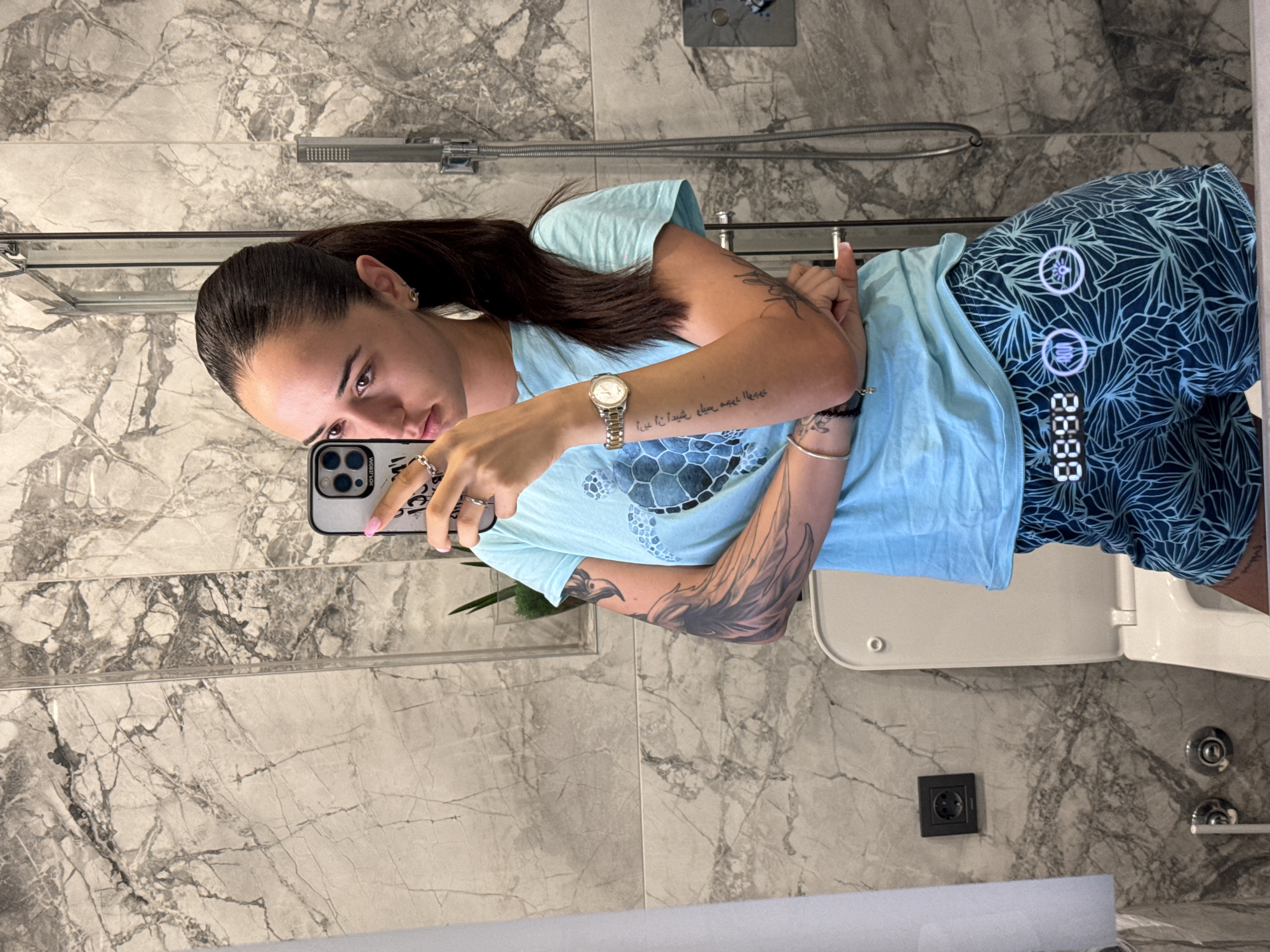 Bathroom mirror selfie in Shumen, Bulgaria