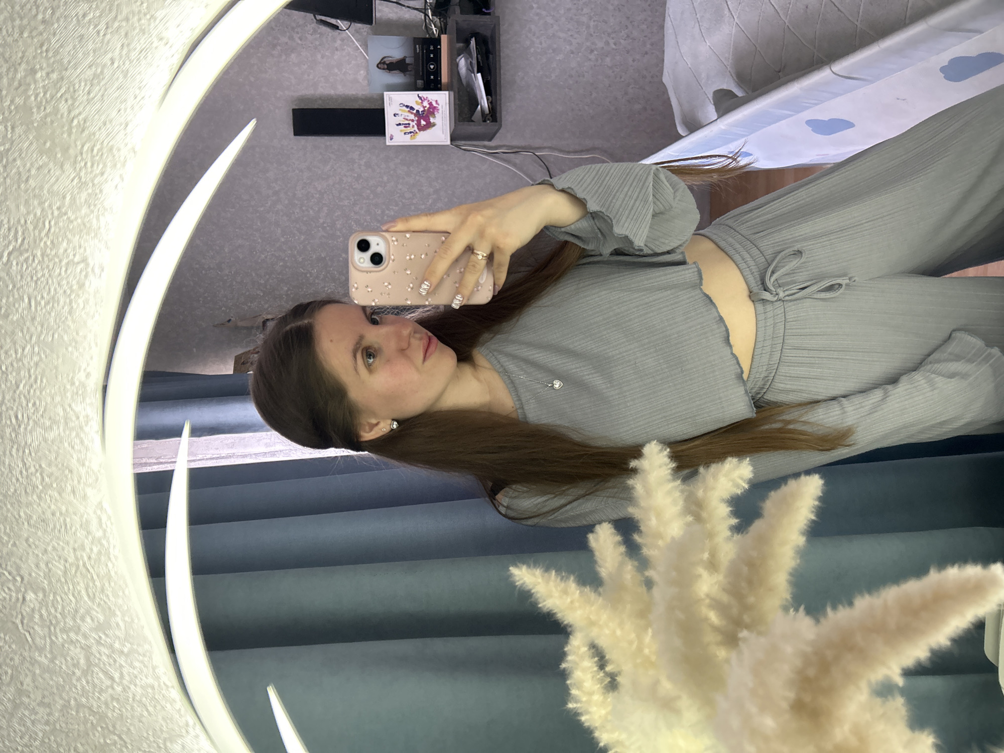 Person takes angled selfie in Klin, Russia