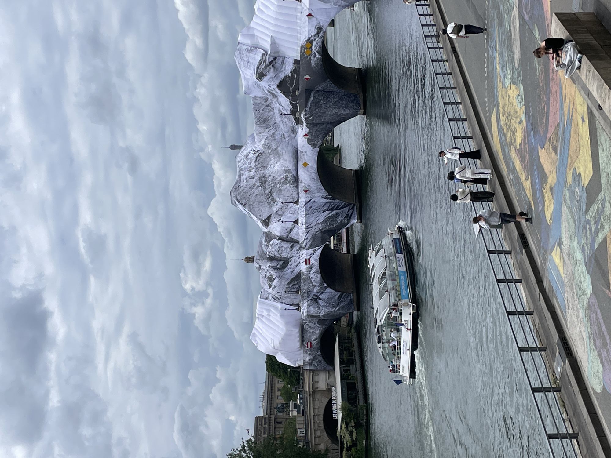 Paris bridges transformed with ice-themed art installation