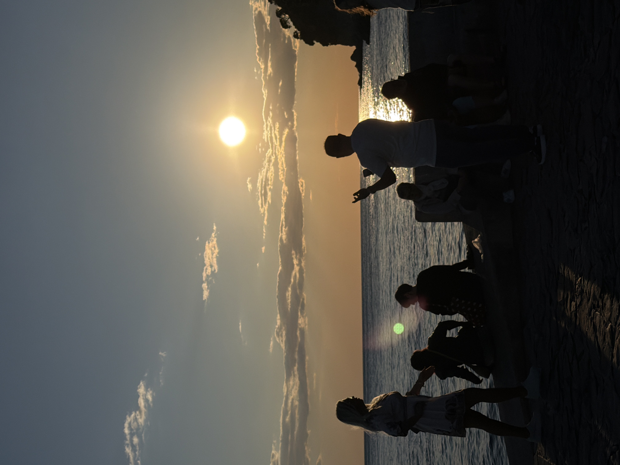 Sunset documented over Adriatic coast in Petrovac, Montenegro