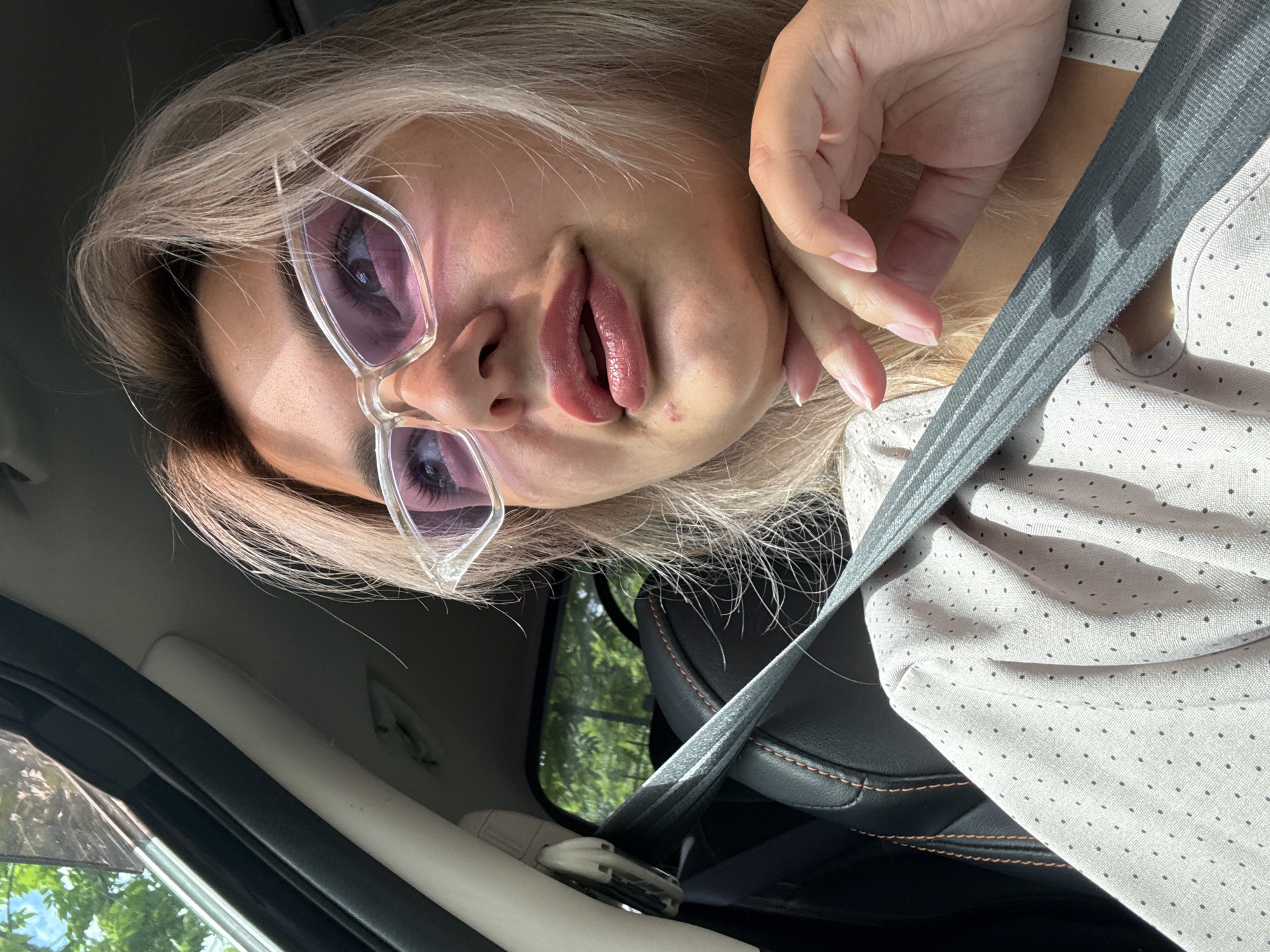 Morning out in Birobidzhan: car selfies and a pink building