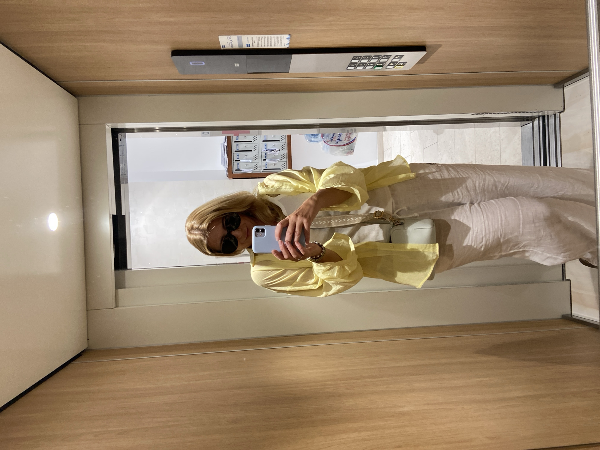 Tourist takes elevator selfies in Budva, Montenegro