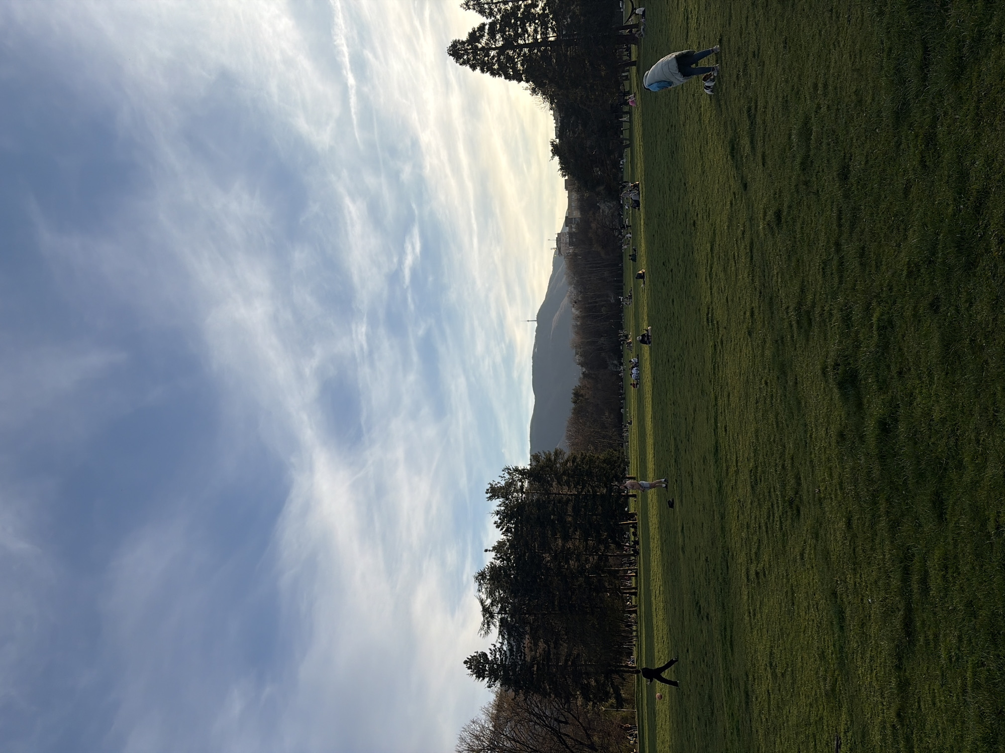 Sofia's South Park photographed with Vitosha Mountain backdrop