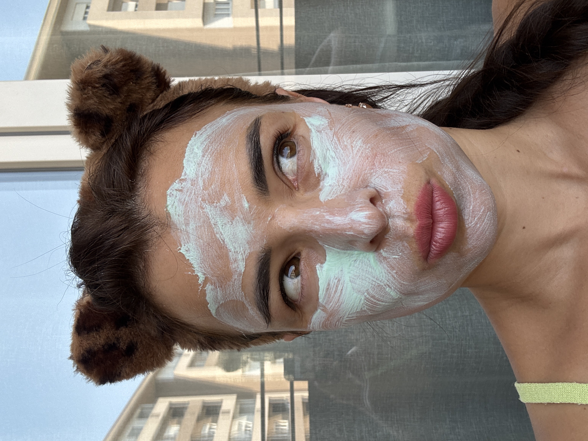Lazy morning in: skincare, citrus water, and balcony plants
