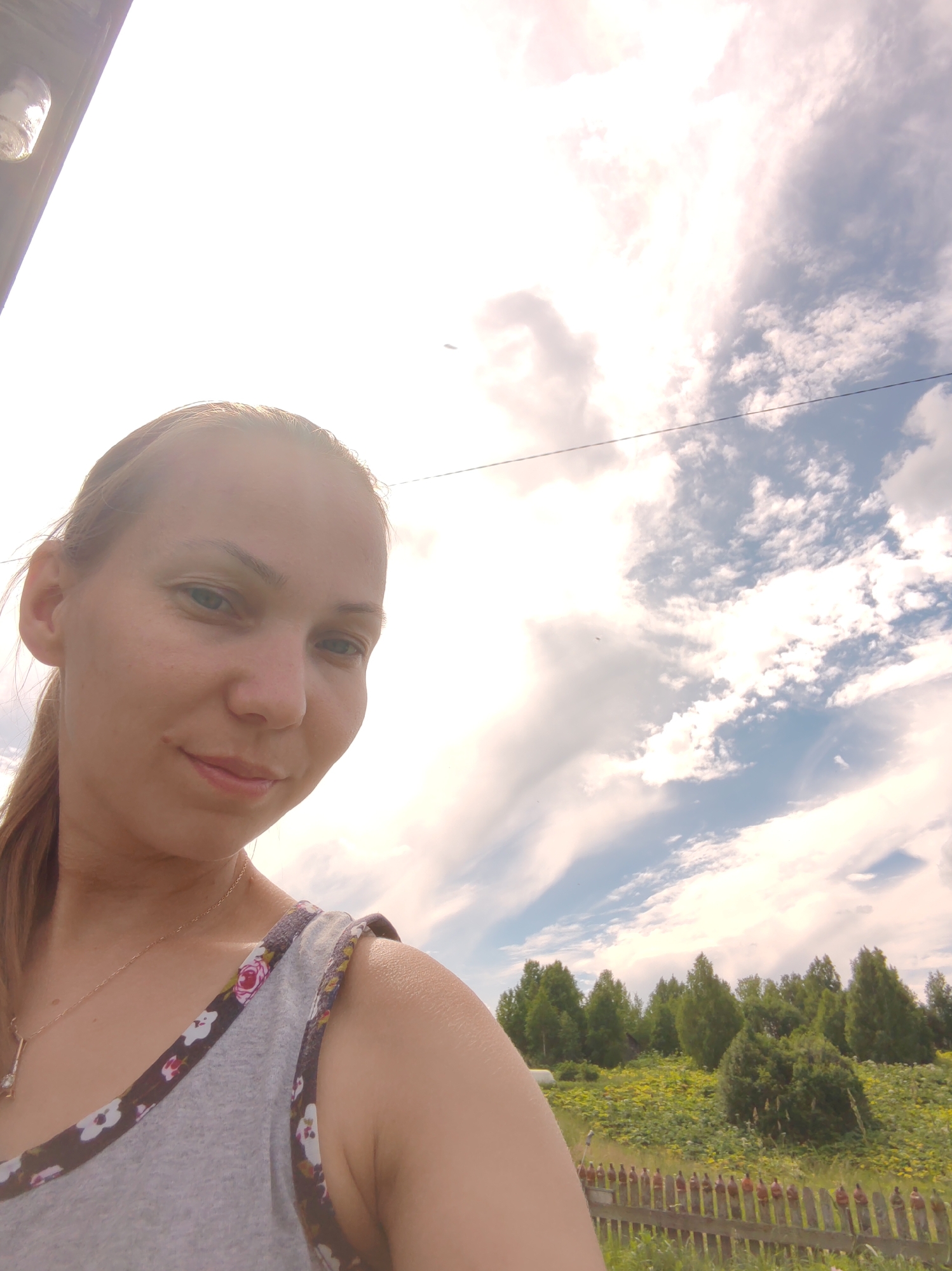A quiet summer morning in rural Chukhlem, Russia
