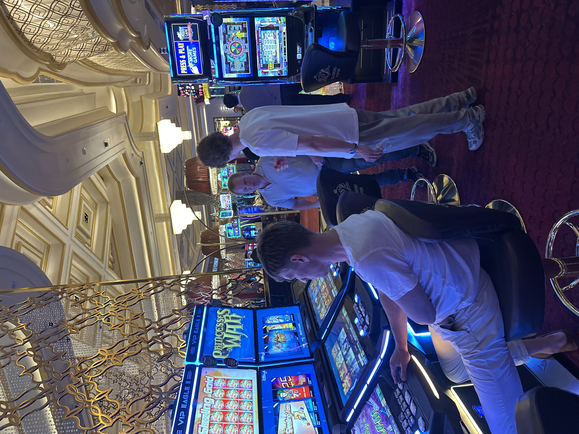 Casino floor and luxury restaurant interior in Estosadok
