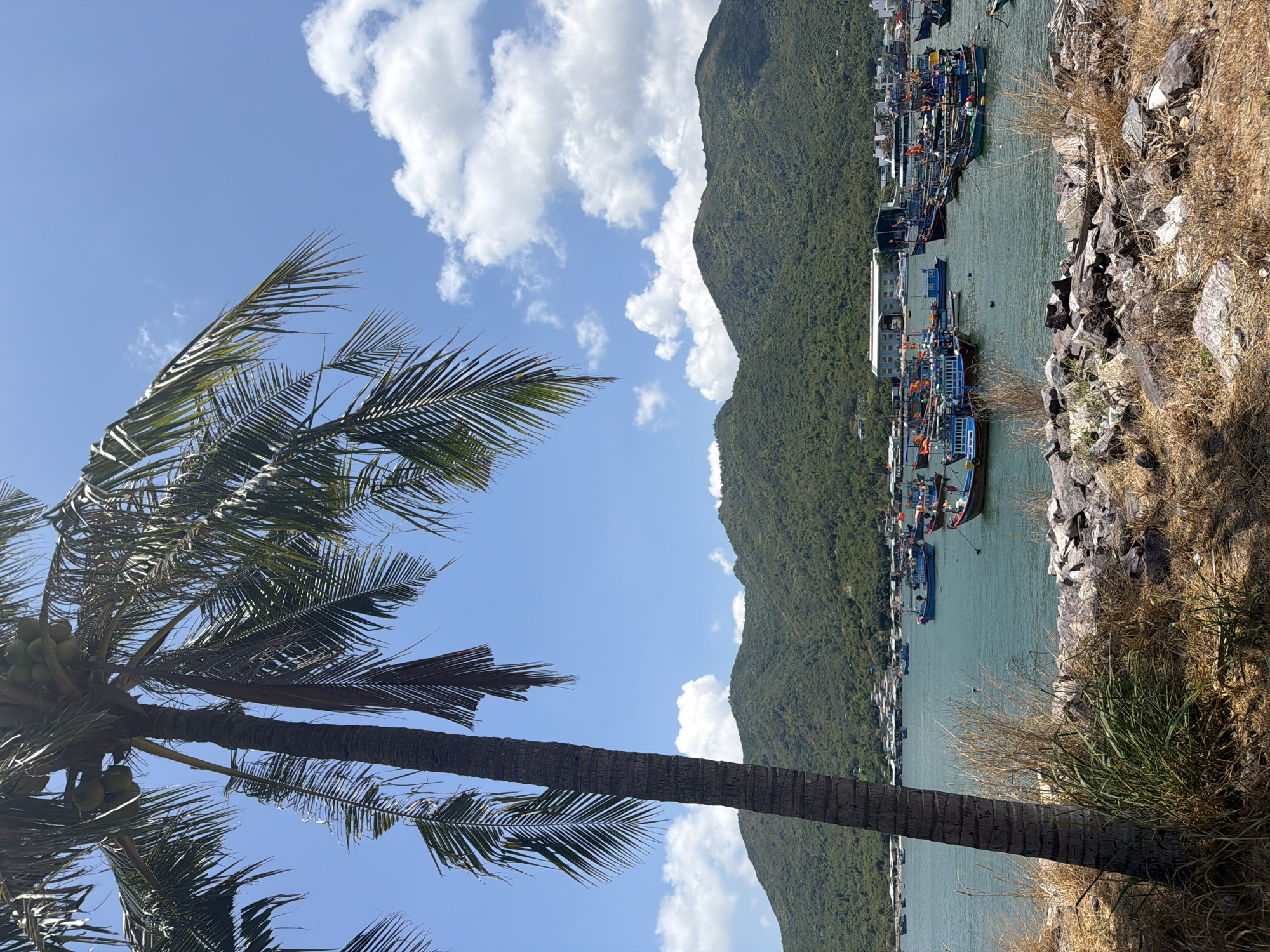 Morning scenes captured in Nam Nha Trang: coastline and tennis court