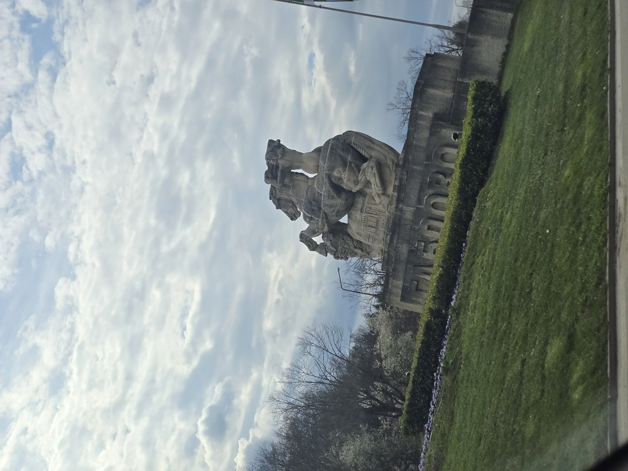 Equestrian statue observed in Gabrovo, Bulgaria