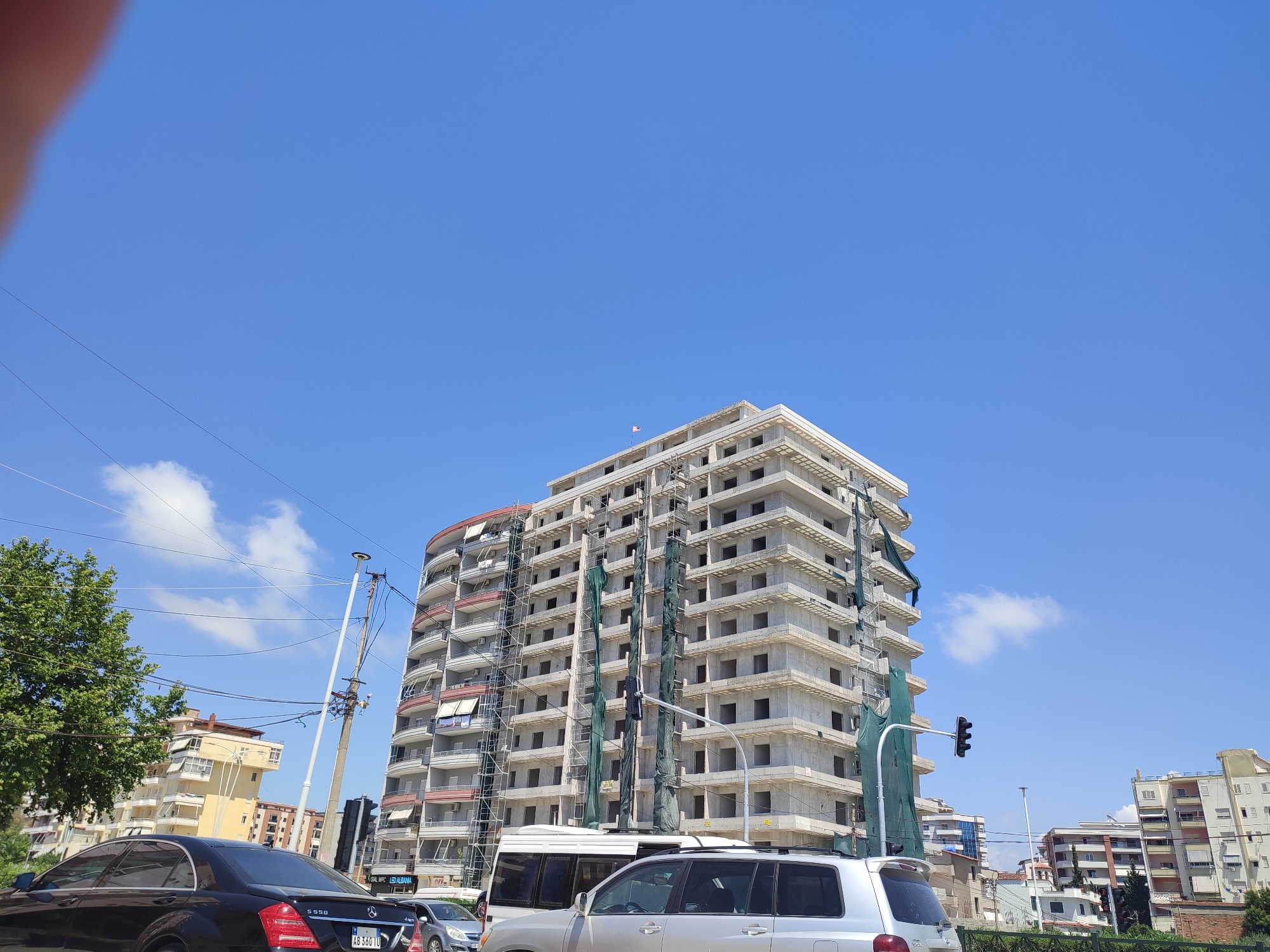Construction site and street activity documented in Vlora Albania