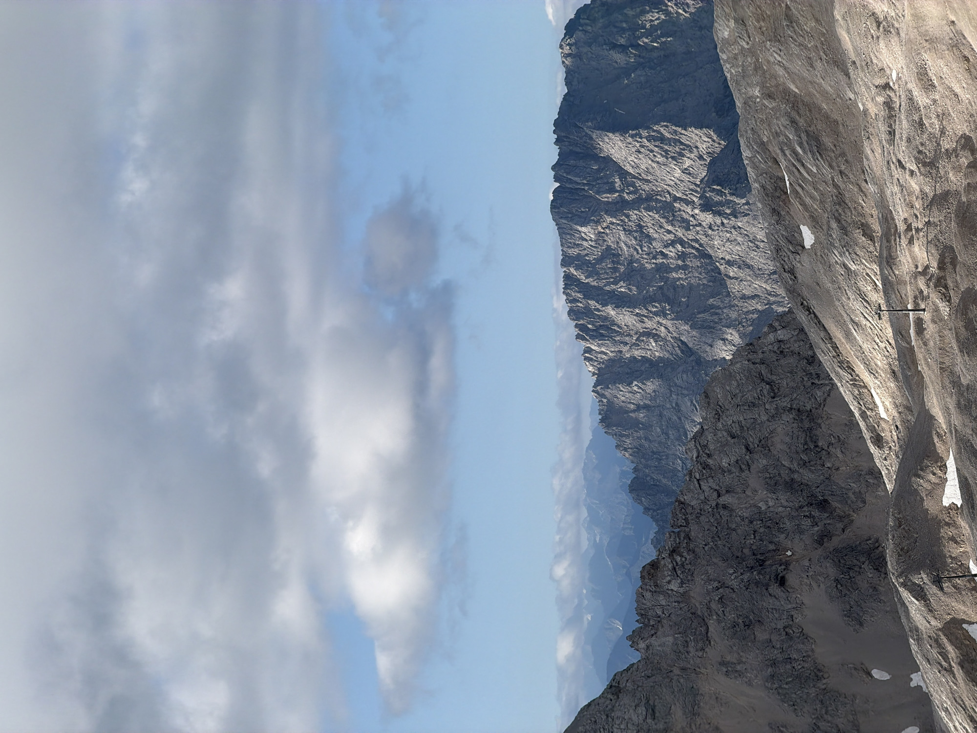 Morning at the Zugspitze summit, chapel and alpine views
