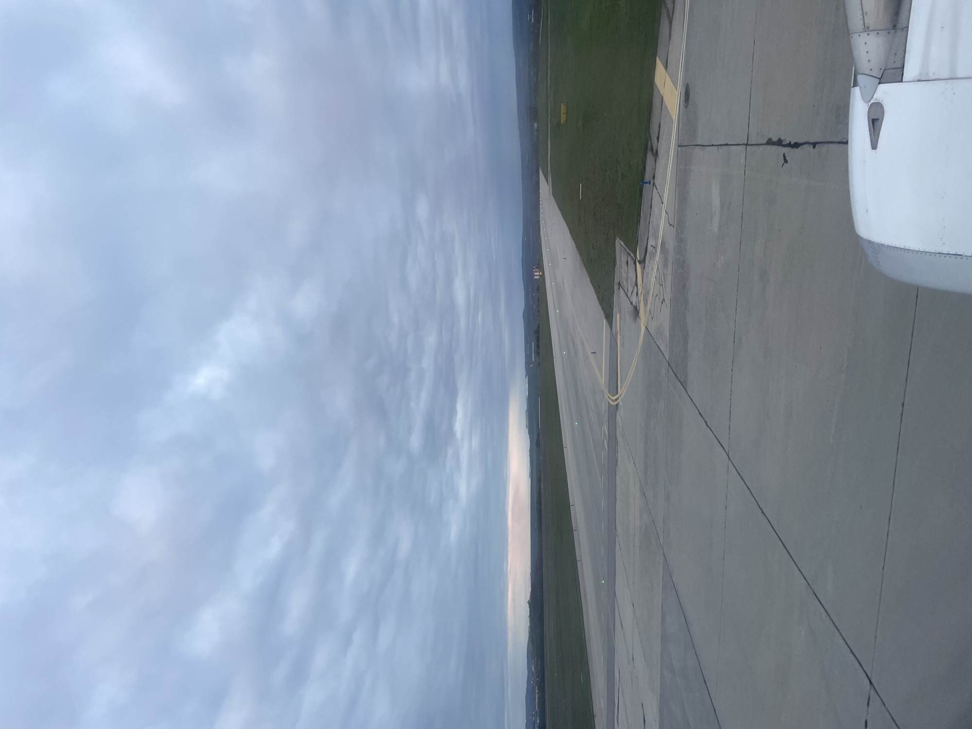 Passenger documents early morning departure from Varna Airport, Bulgaria