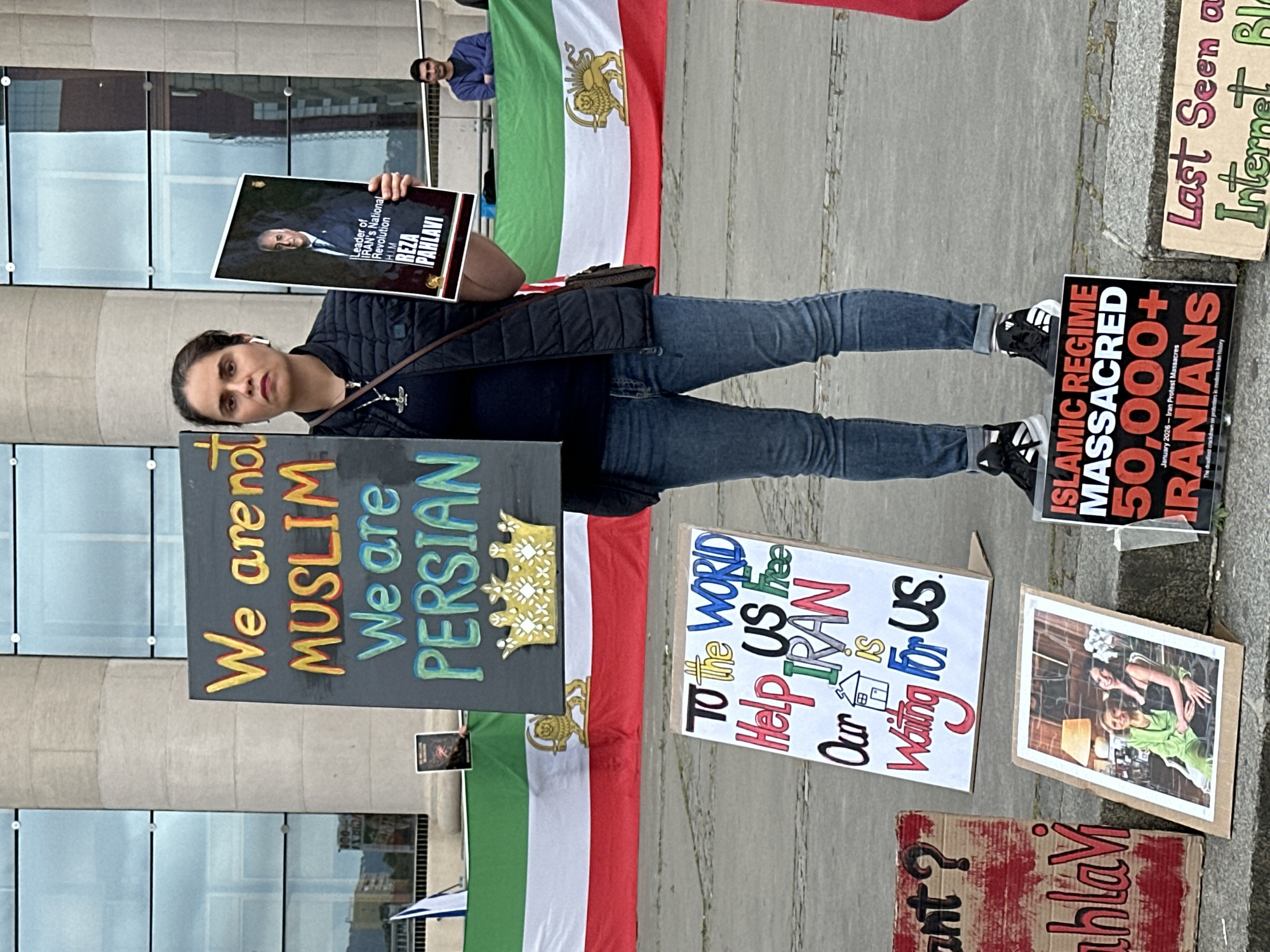Iranian protesters rally in Barcelona declaring Persian, not Muslim identity
