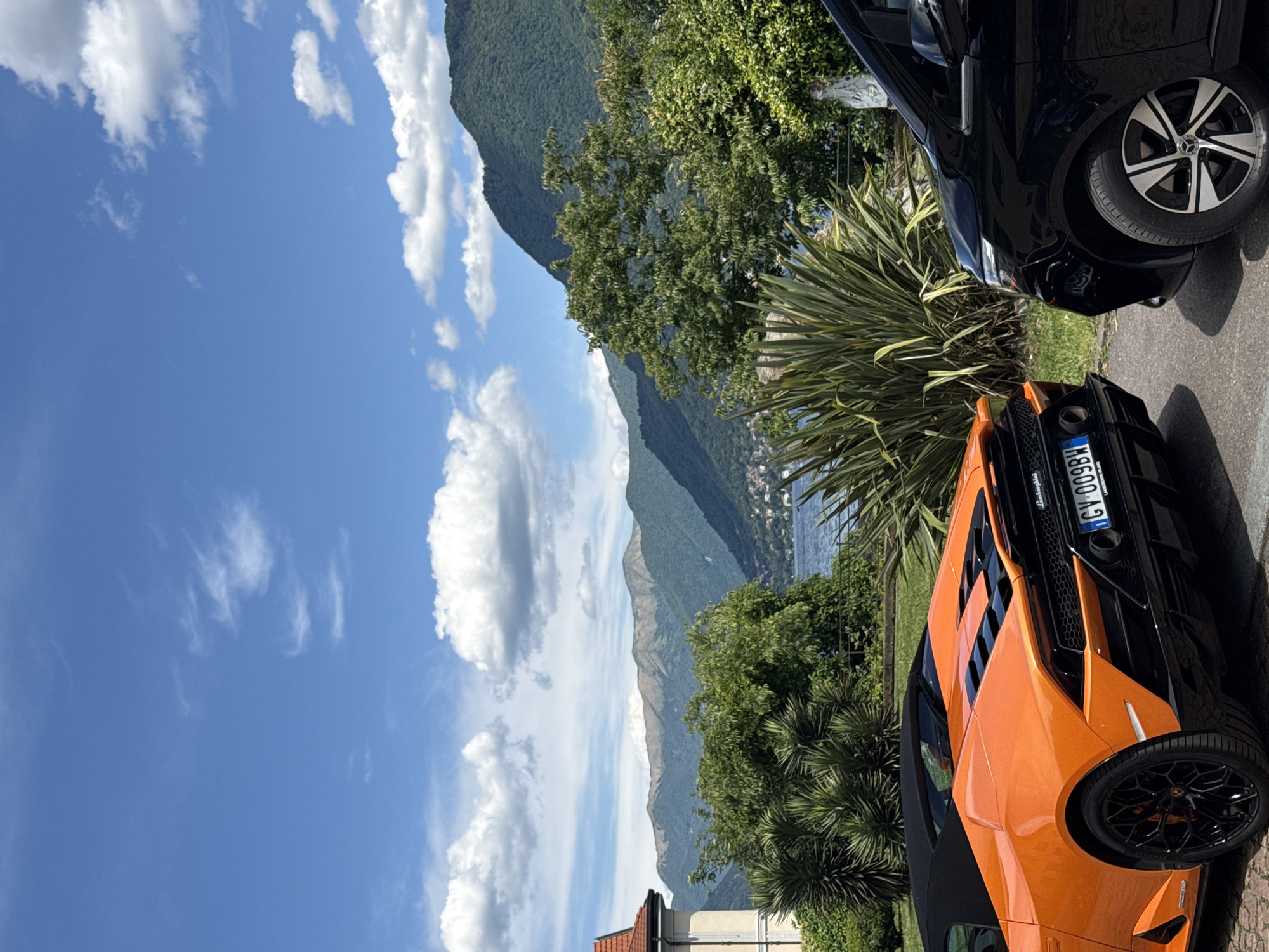 Panoramic mountain view captured from elevated position in Como