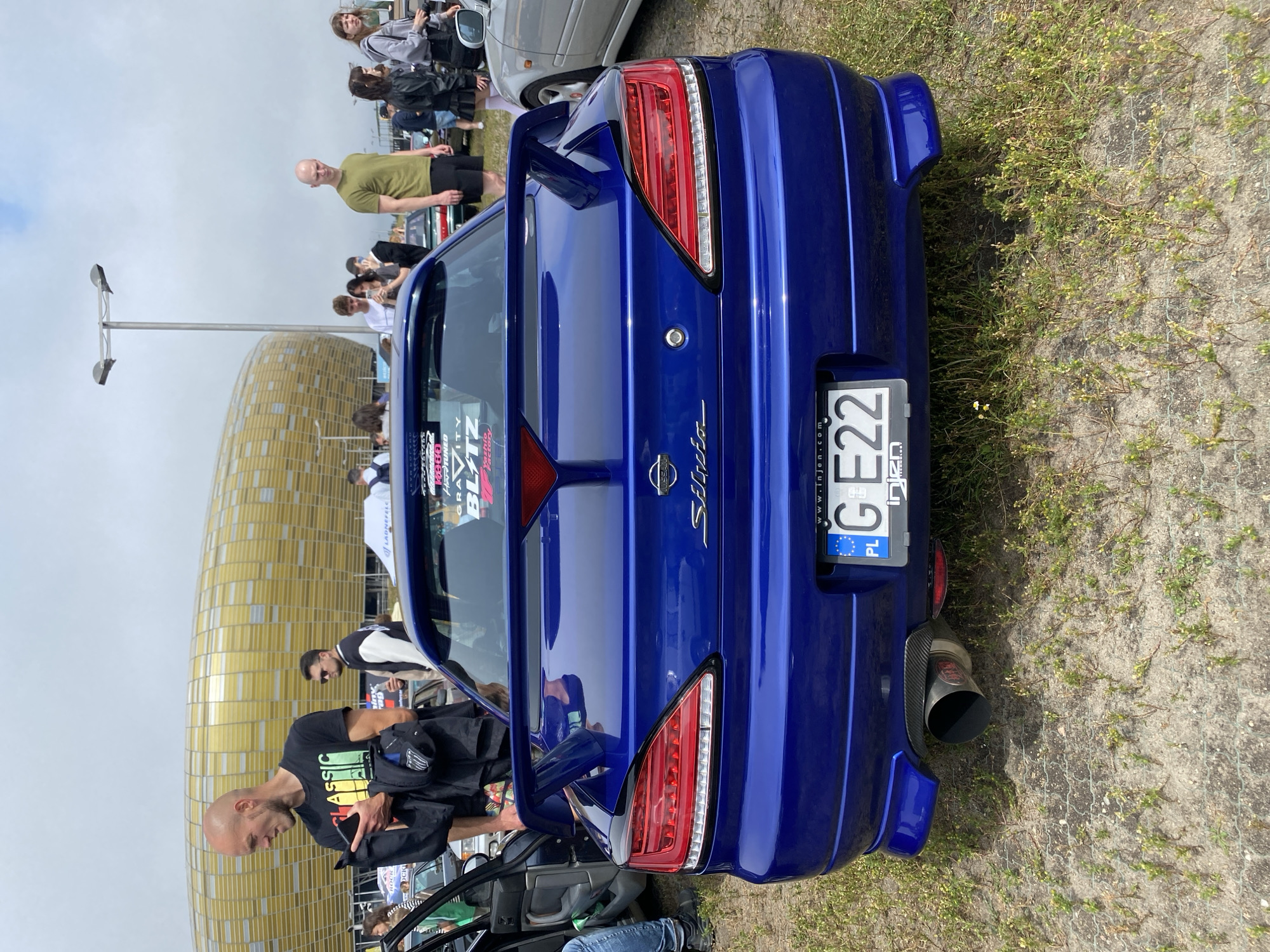 Blue Nissan Silvia S15 spotted at Gdańsk car meet