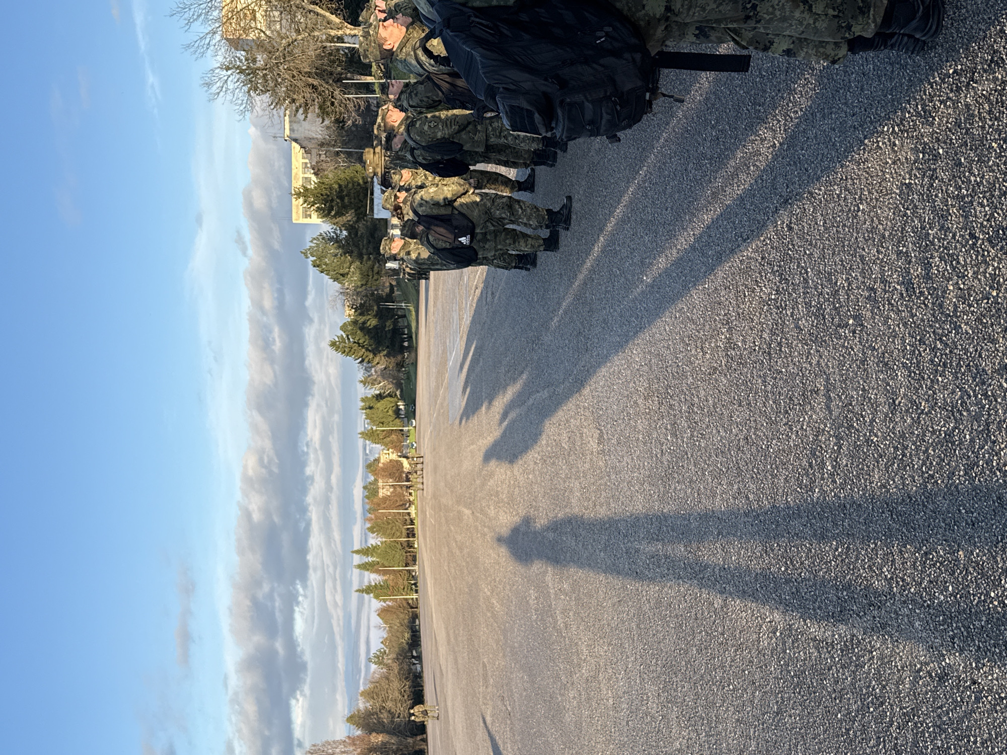 Military personnel in formation observed at undisclosed location
