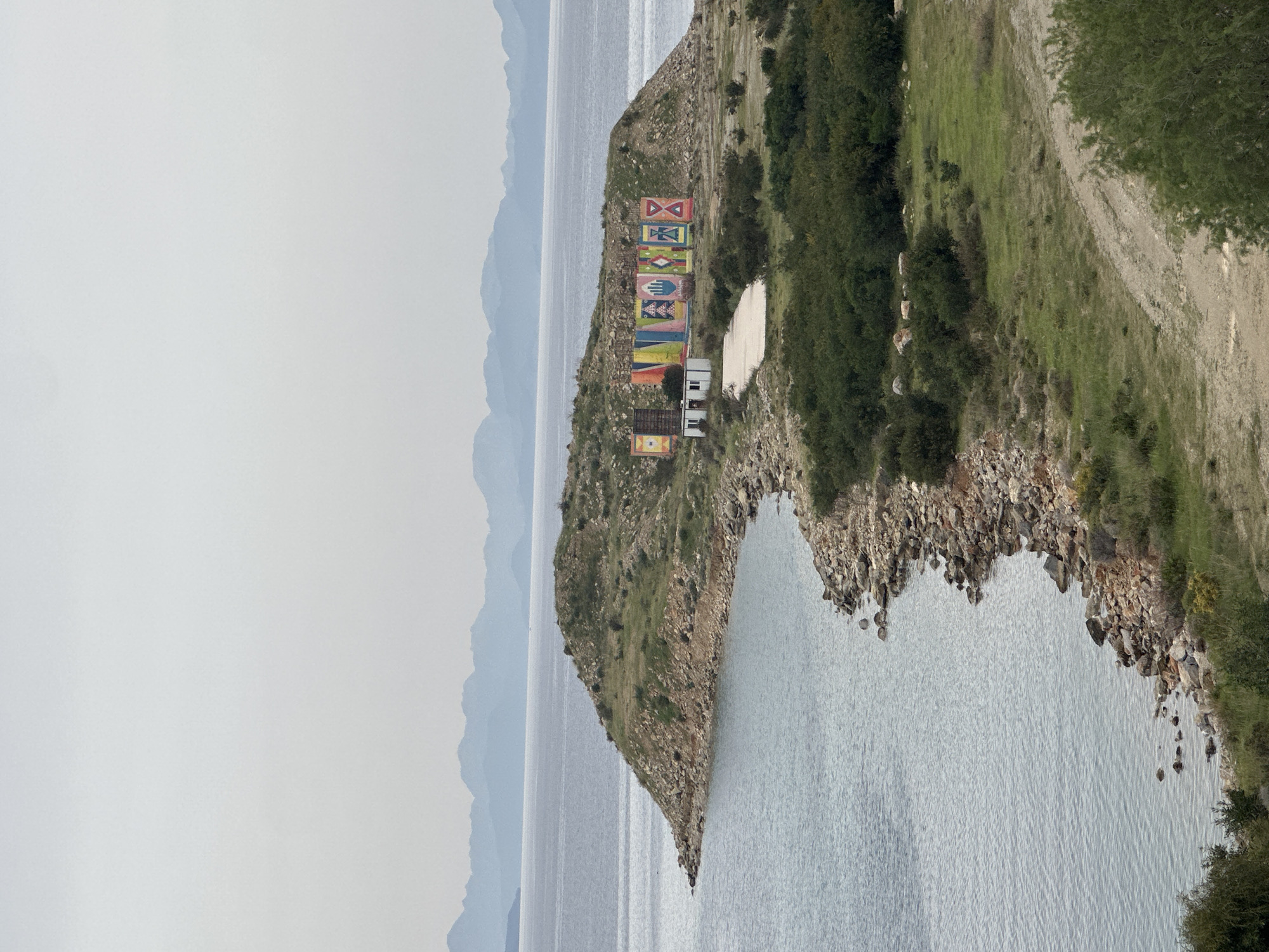 Aerial view captures Datça promontory extending into Turkish waters