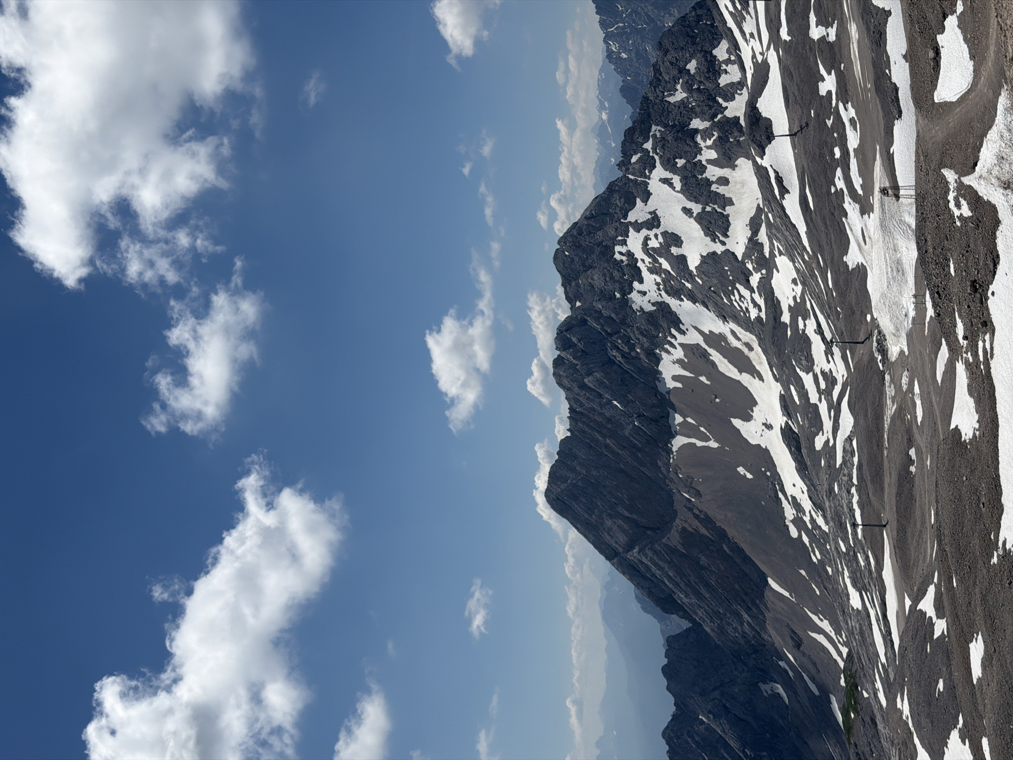 Morning at a Garmisch alpine viewpoint, rocky peaks all around
