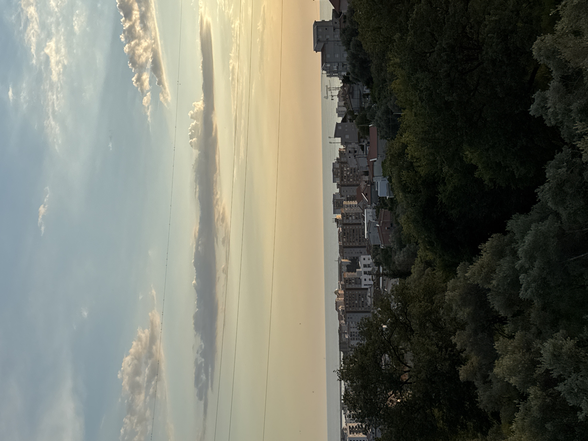 Balcony evening in Sustaš: terrier, sunset, Adriatic hills