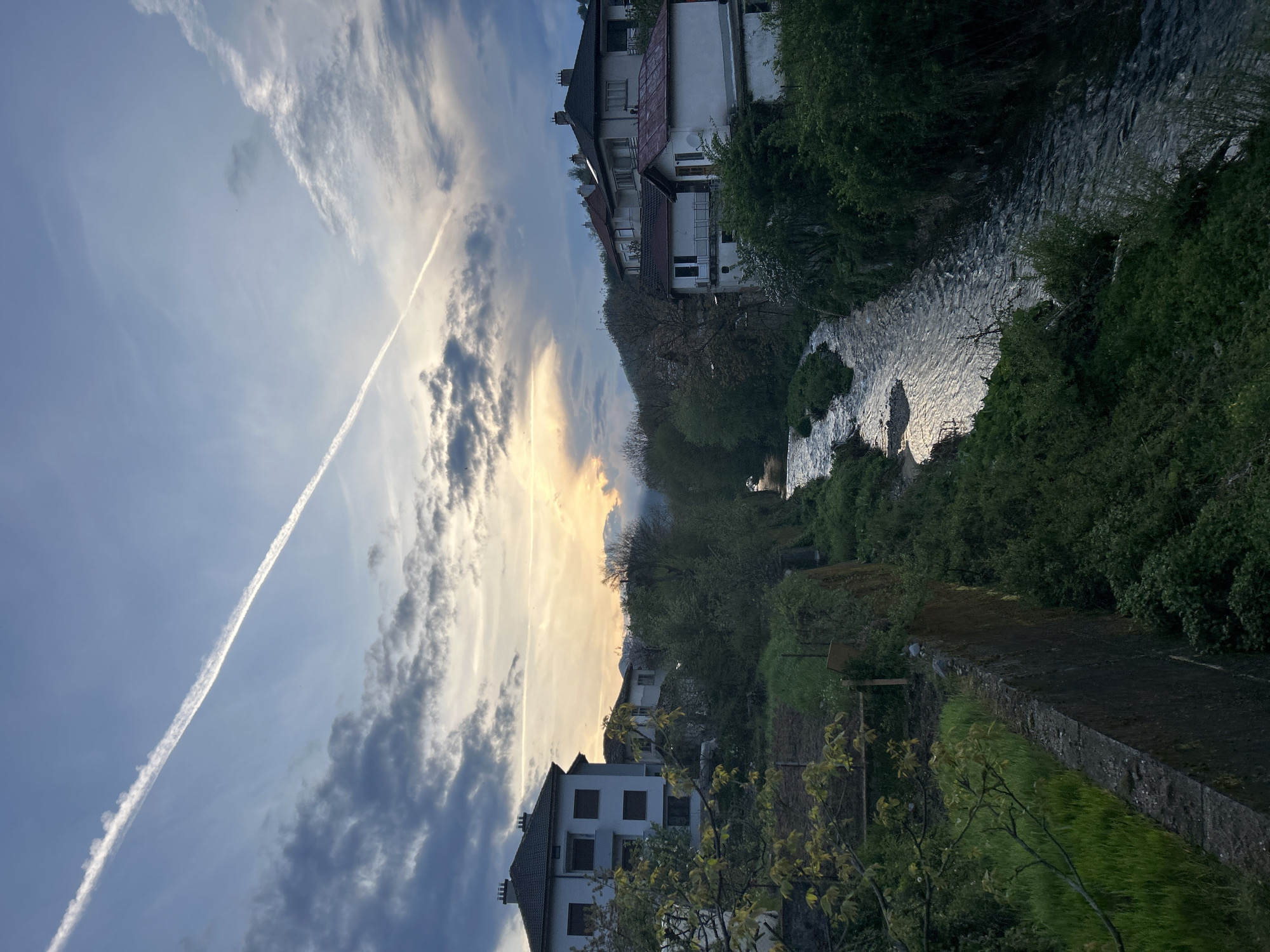 Sunset captured over river in Zlatograd, Bulgaria