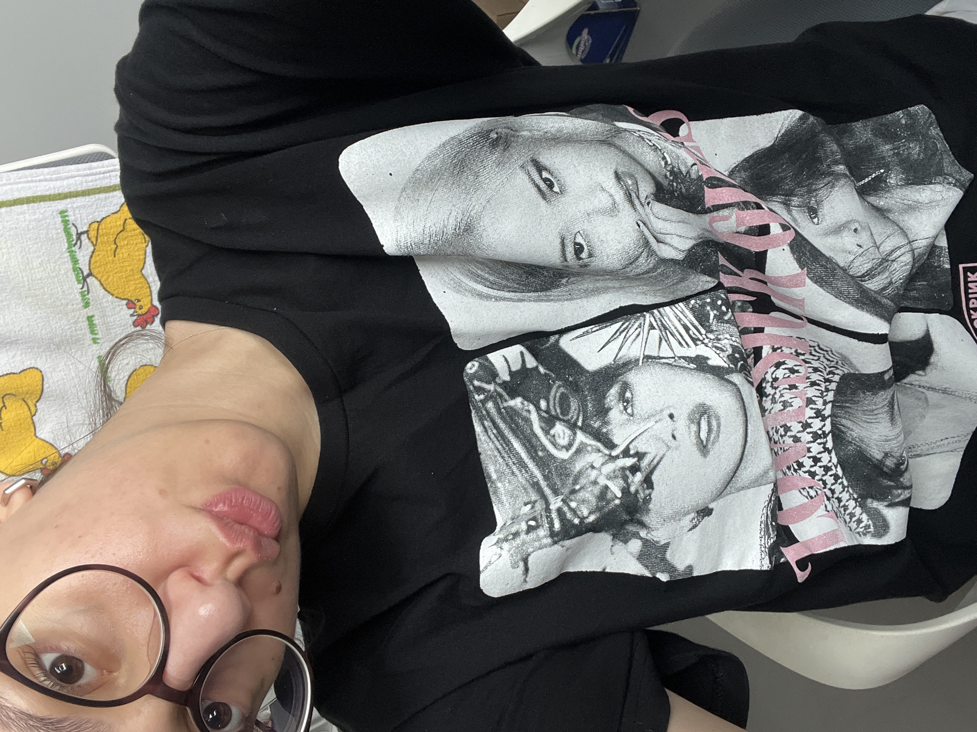 BLACKPINK graphic tee details, indoors in Ruse, Bulgaria