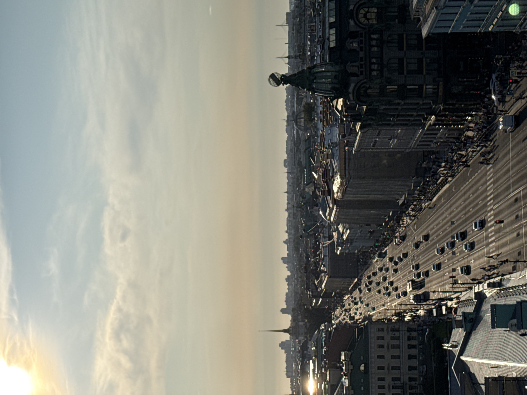 Rooftops, clock gears, and Zenit bars in Saint Petersburg