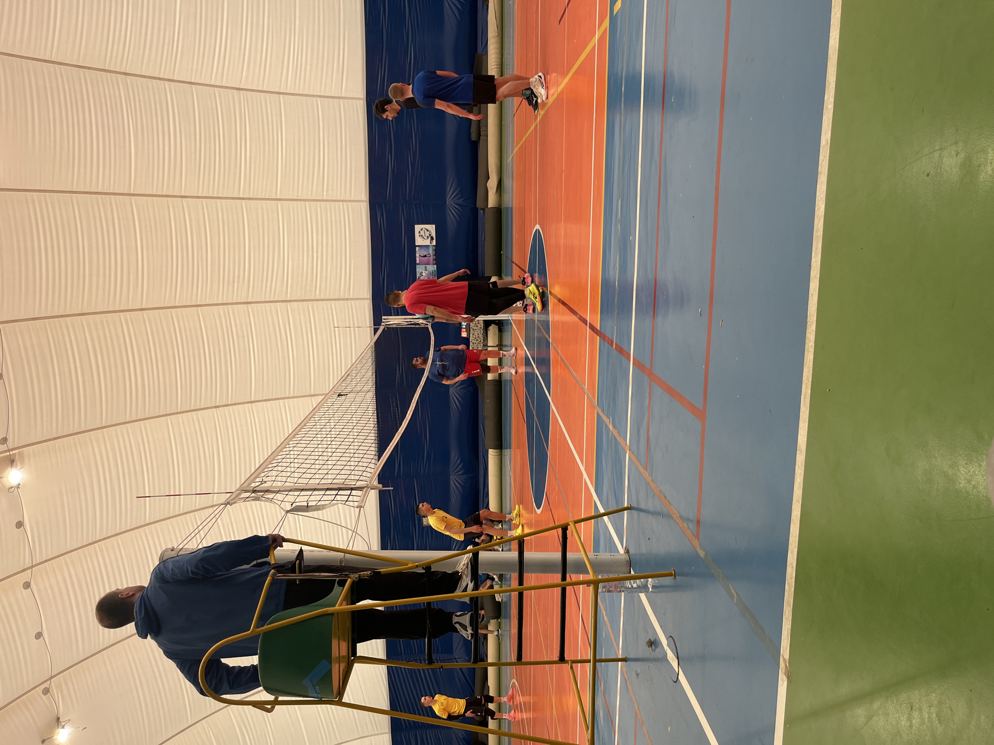 Indoor volleyball match underway in Sofia sports facility