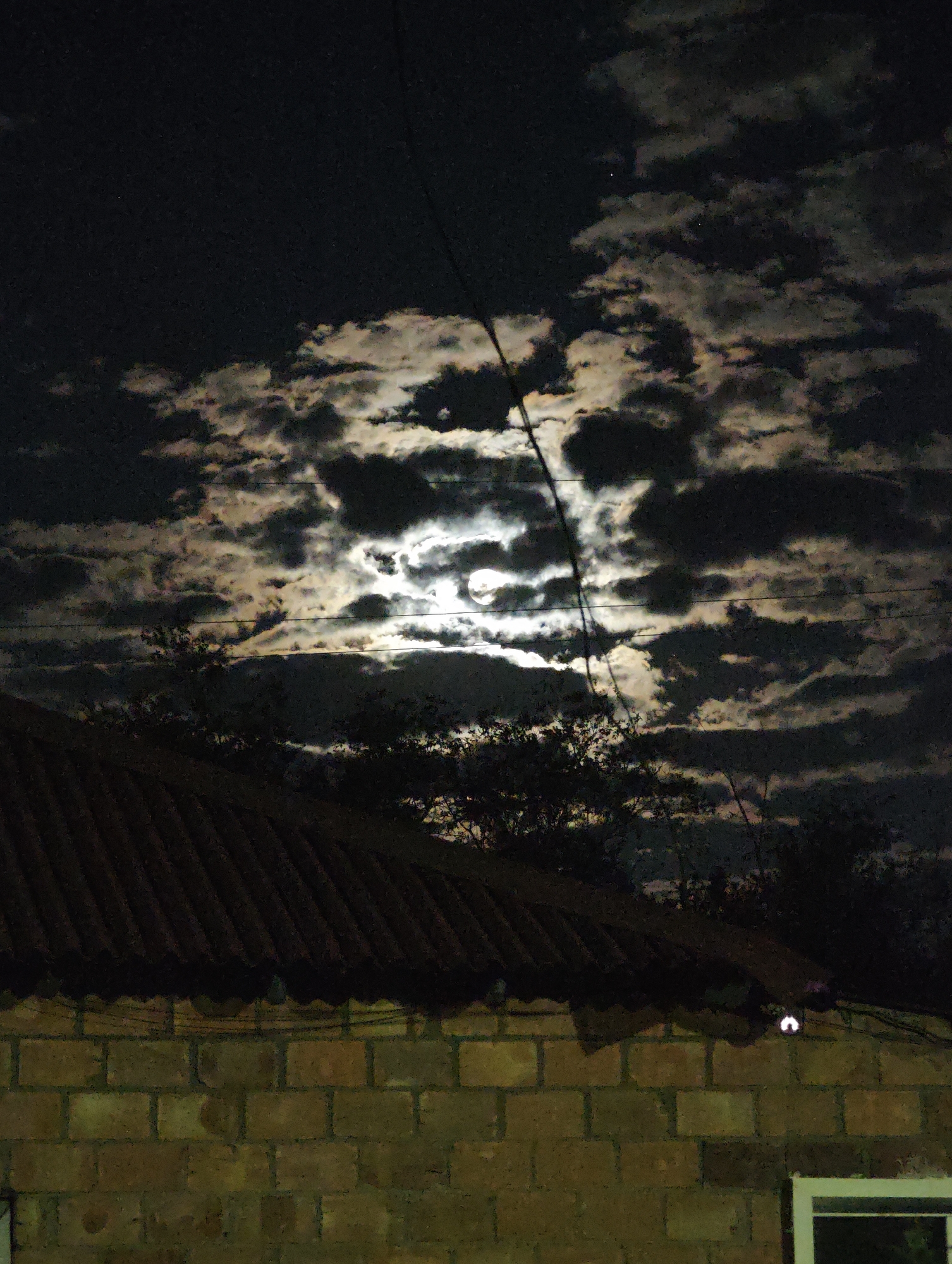 Moonlit night in Ekibastuz, with quiet streets and domestic details