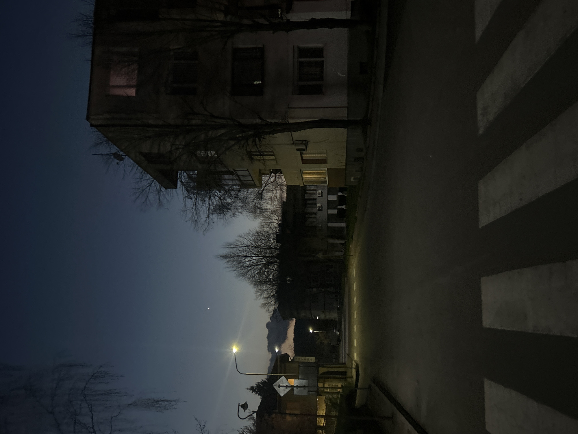 Evening twilight captured in Zlatograd, Bulgaria urban scene