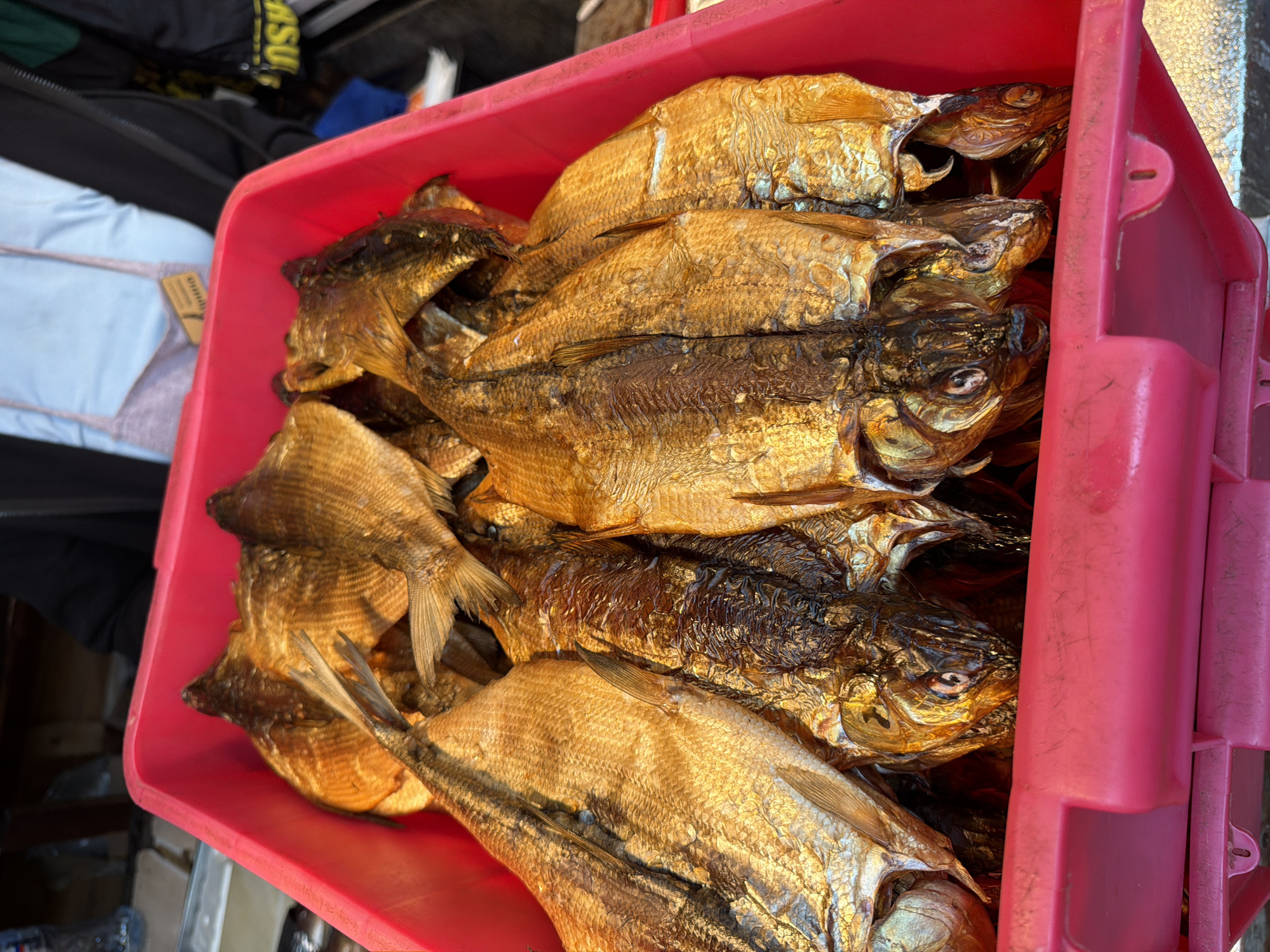 Smoked fish, boats, and Baikal mist in Listvyanka