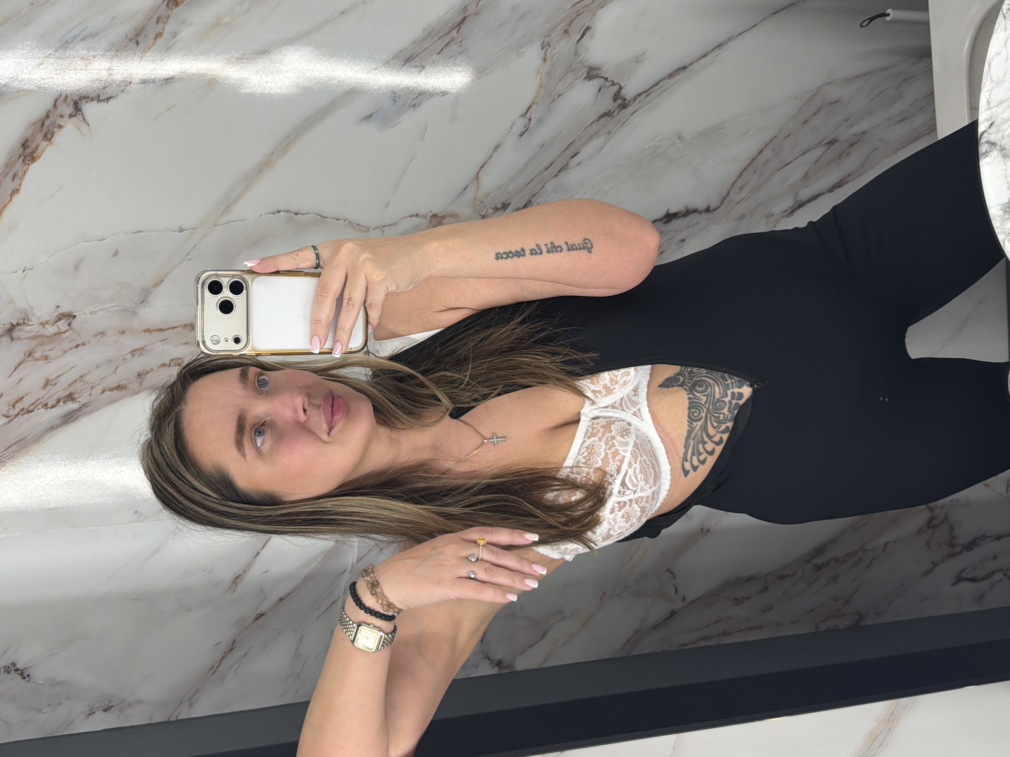 Woman takes selfie indoors in Podolsk, Russia