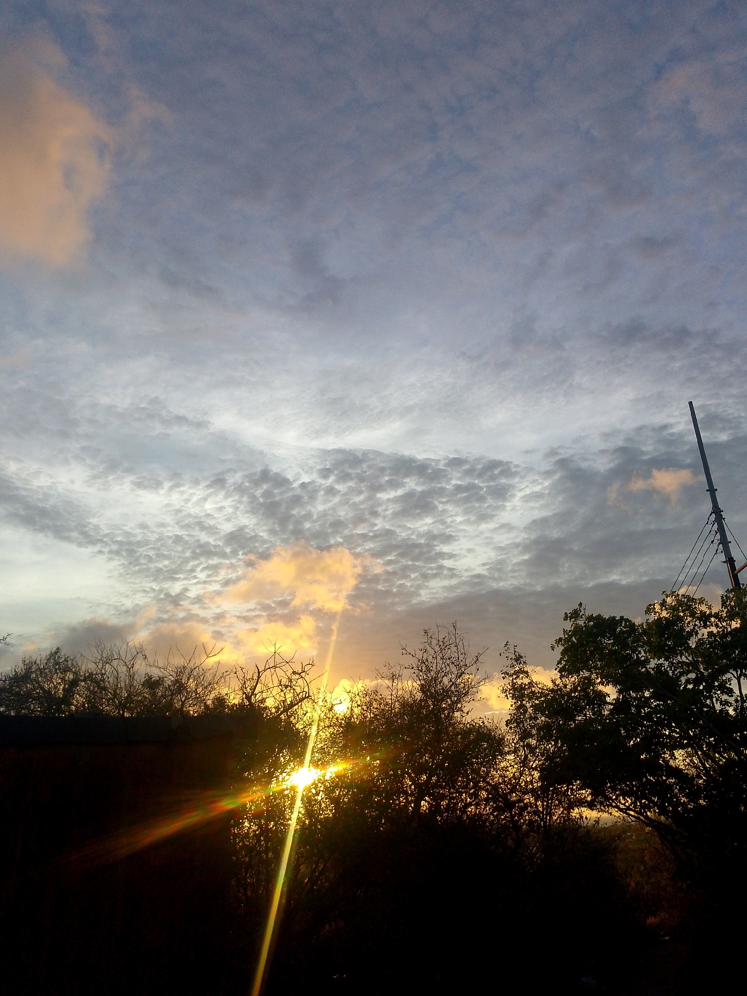 Sunset captured over landscape in La Tagua, Venezuela