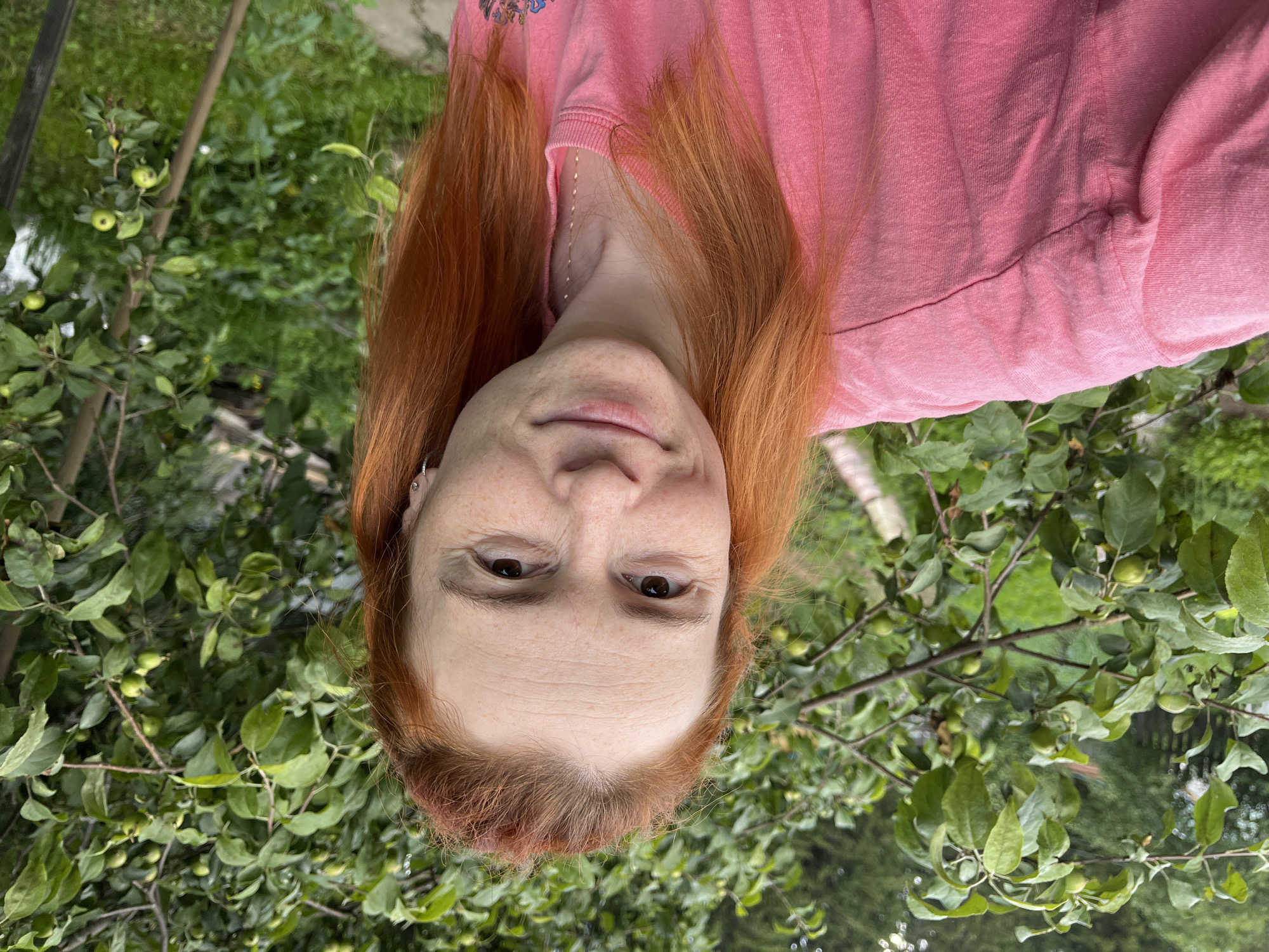 Garden selfies and fresh strawberries in Igra, Russia