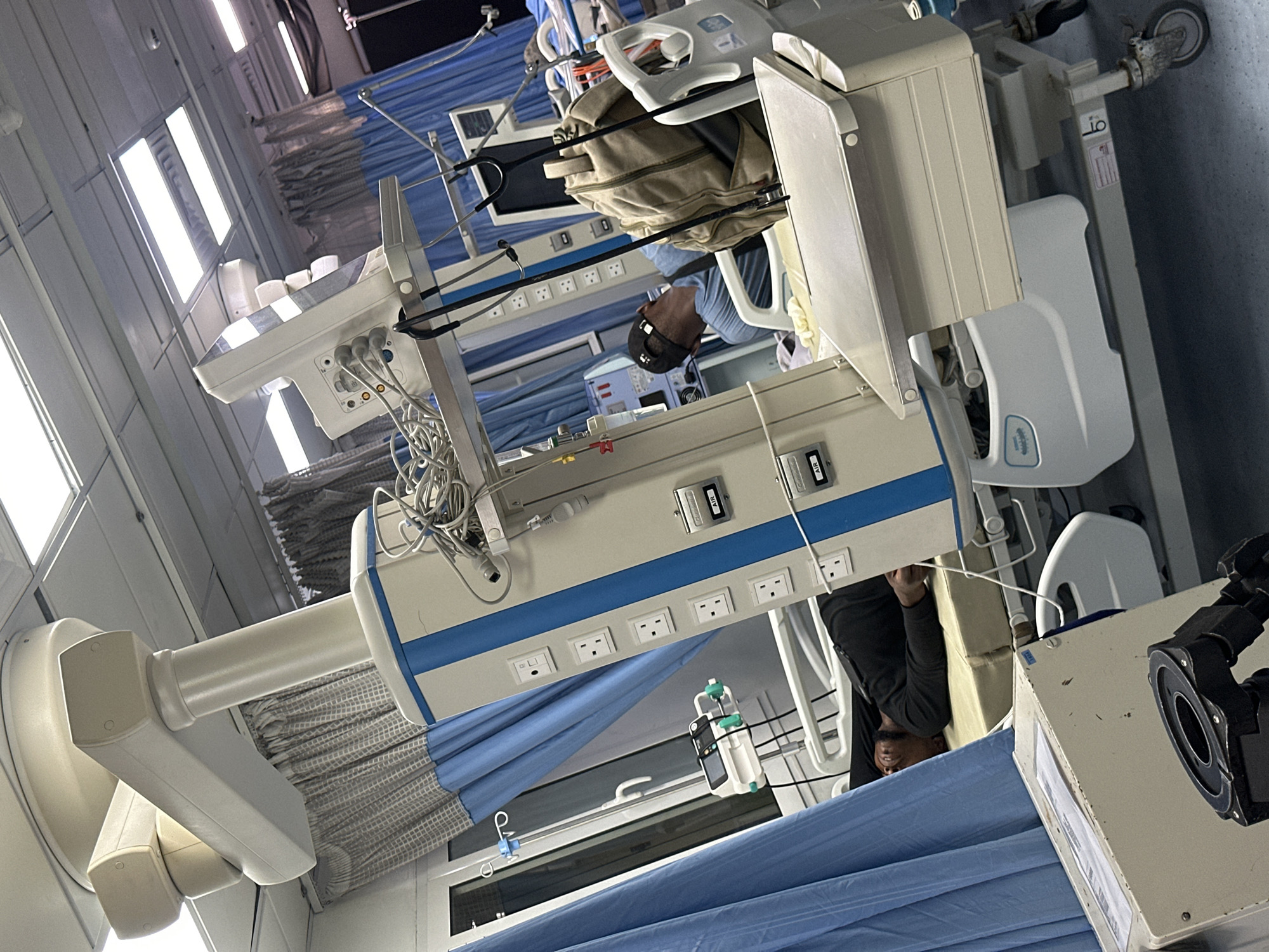 Person in protective gear observed at Ilado medical facility