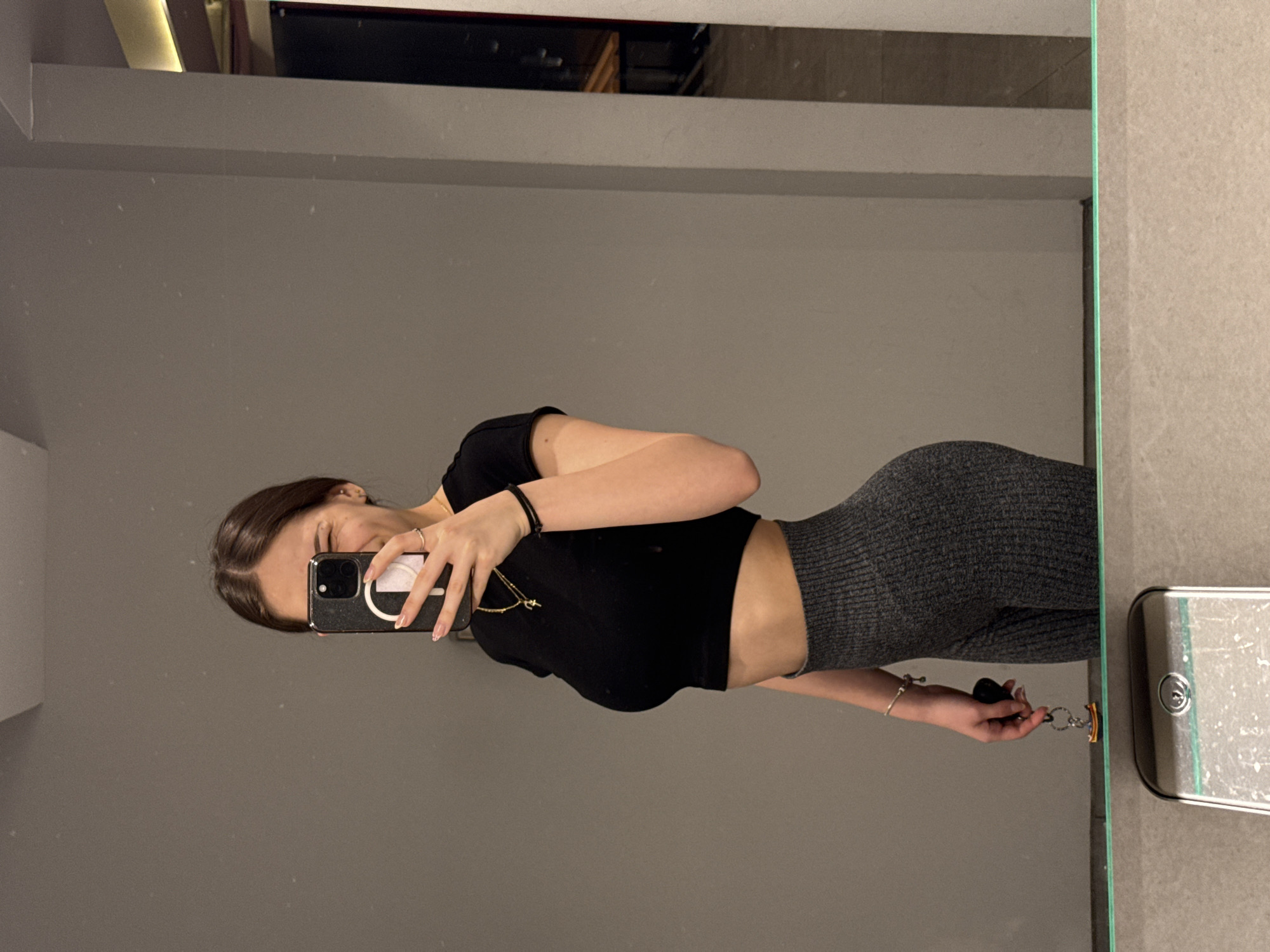 Woman documents workout session at Sofia fitness club