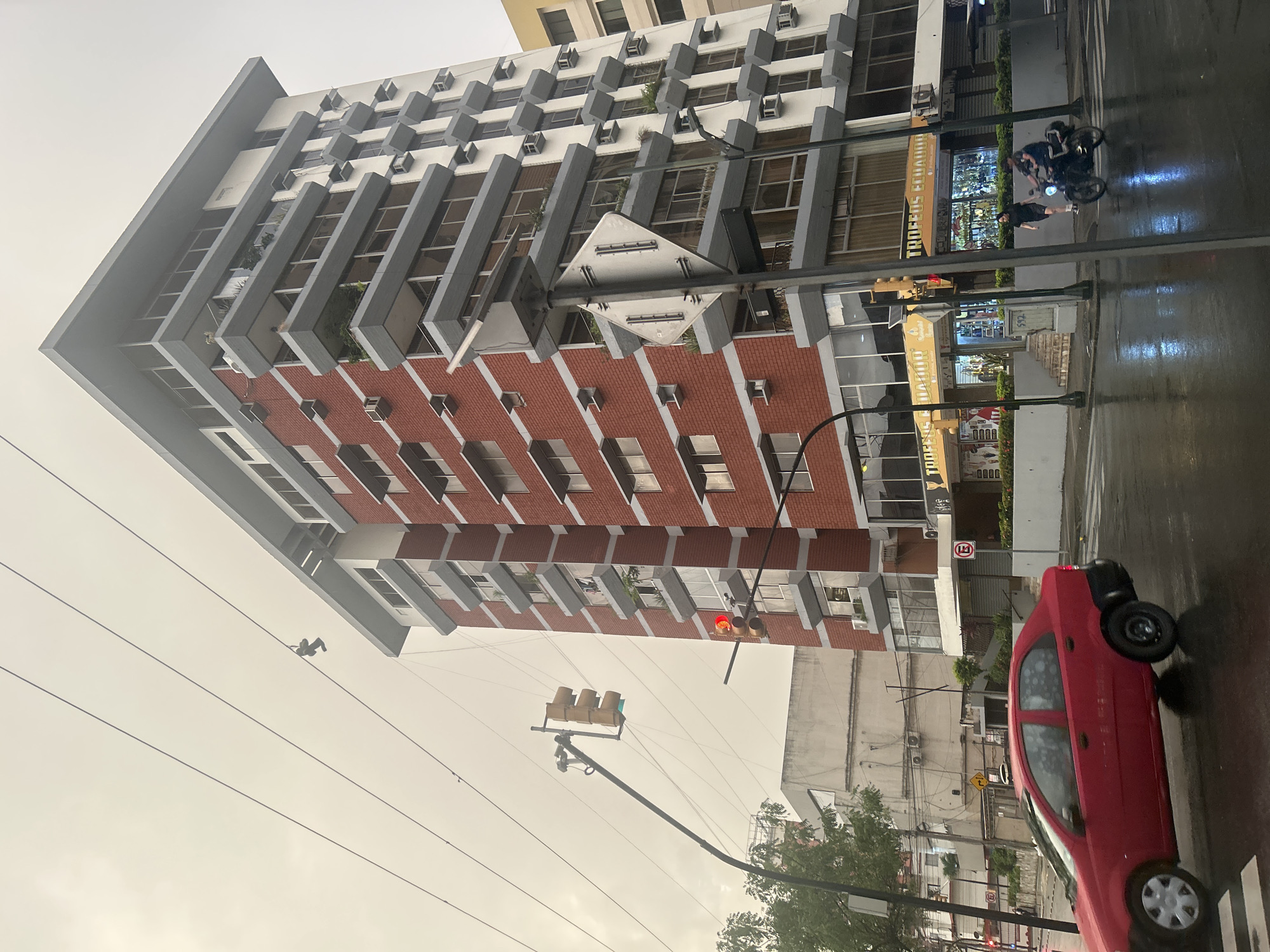 Rainy evening scenes captured across central Guayaquil, Ecuador