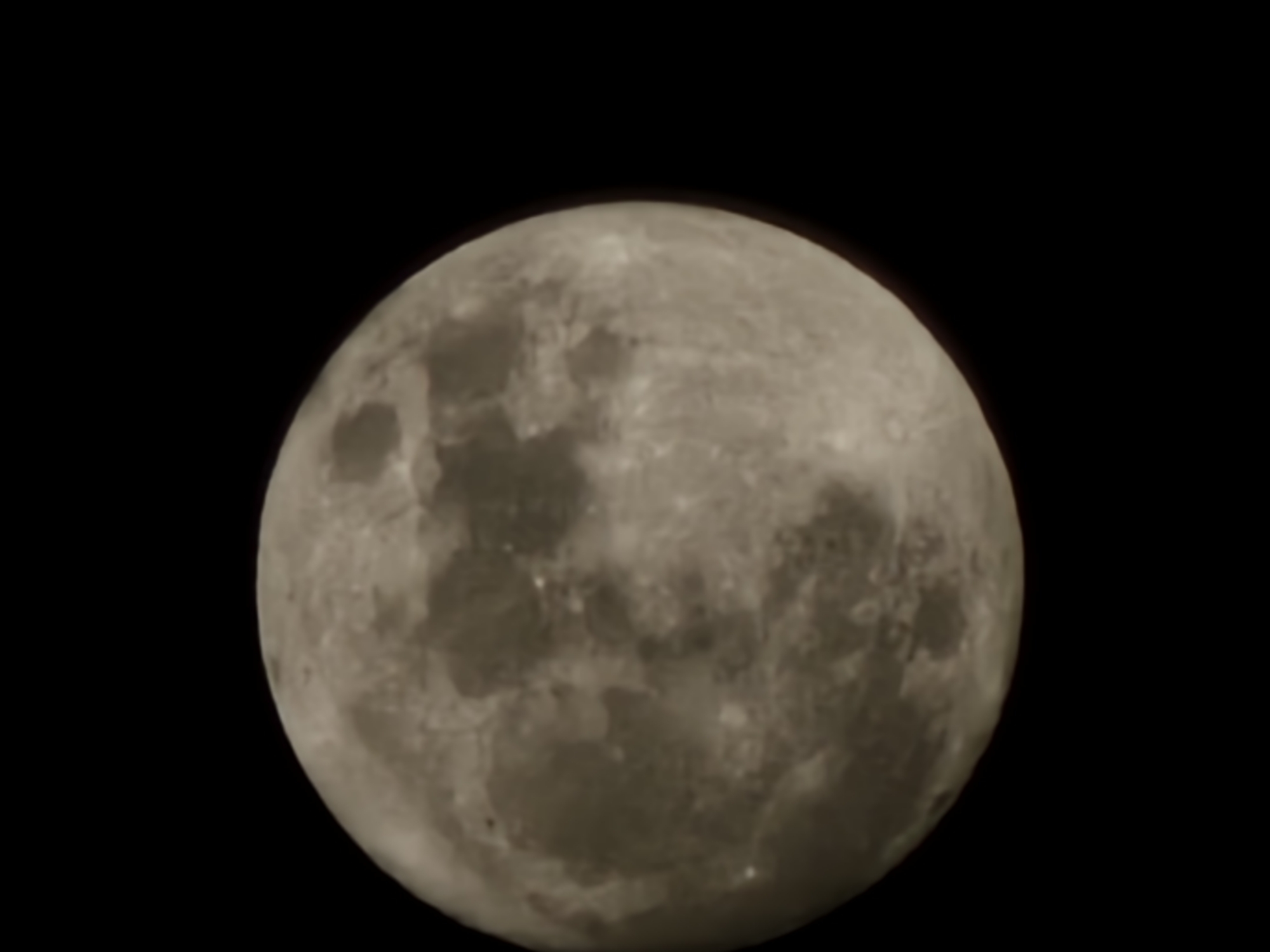 Moon's surface details photographed from Holywell, UK