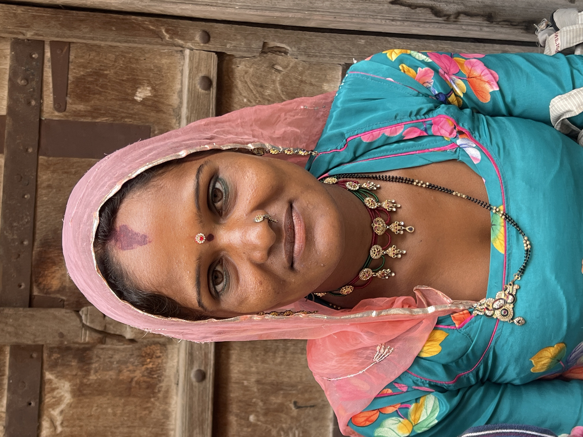 Henna, decorated cattle, and traditional dress in Pushkar