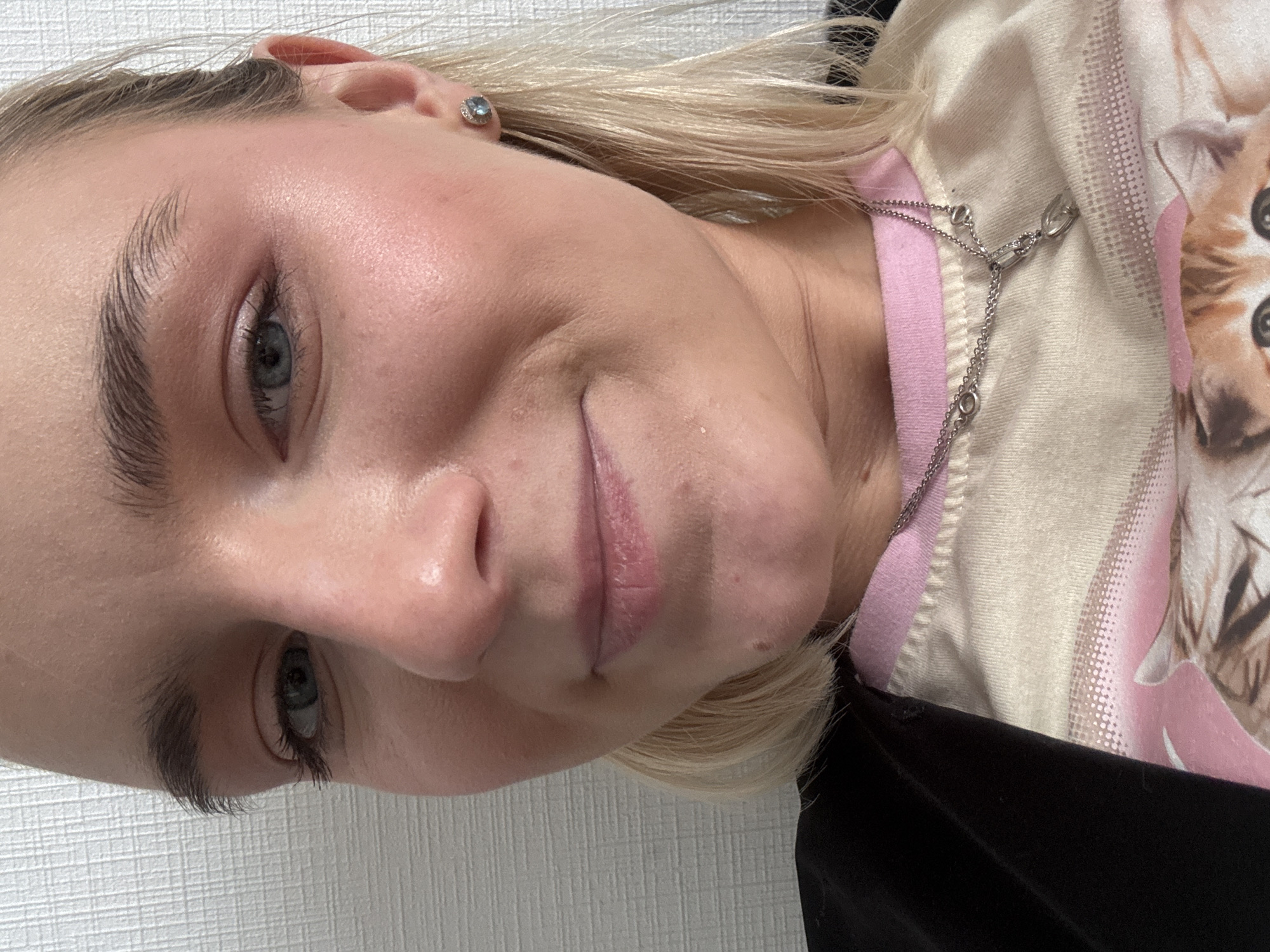 Woman takes selfies indoors in Russia