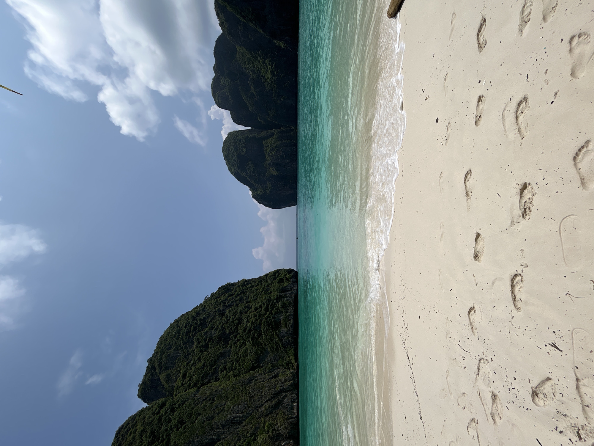 Morning at Maya Bay: crowds, cliffs, and turquoise water