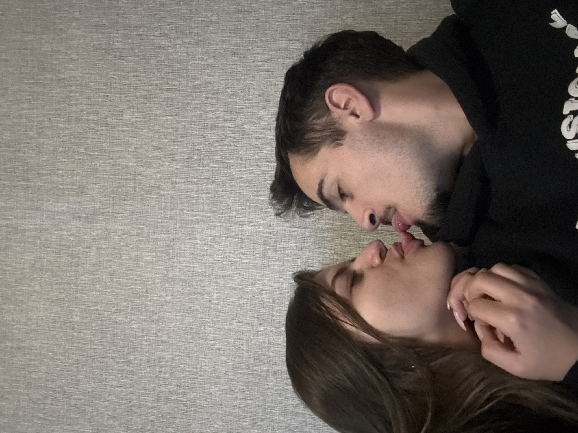 Intimate moment captured between couple in Sofia apartment