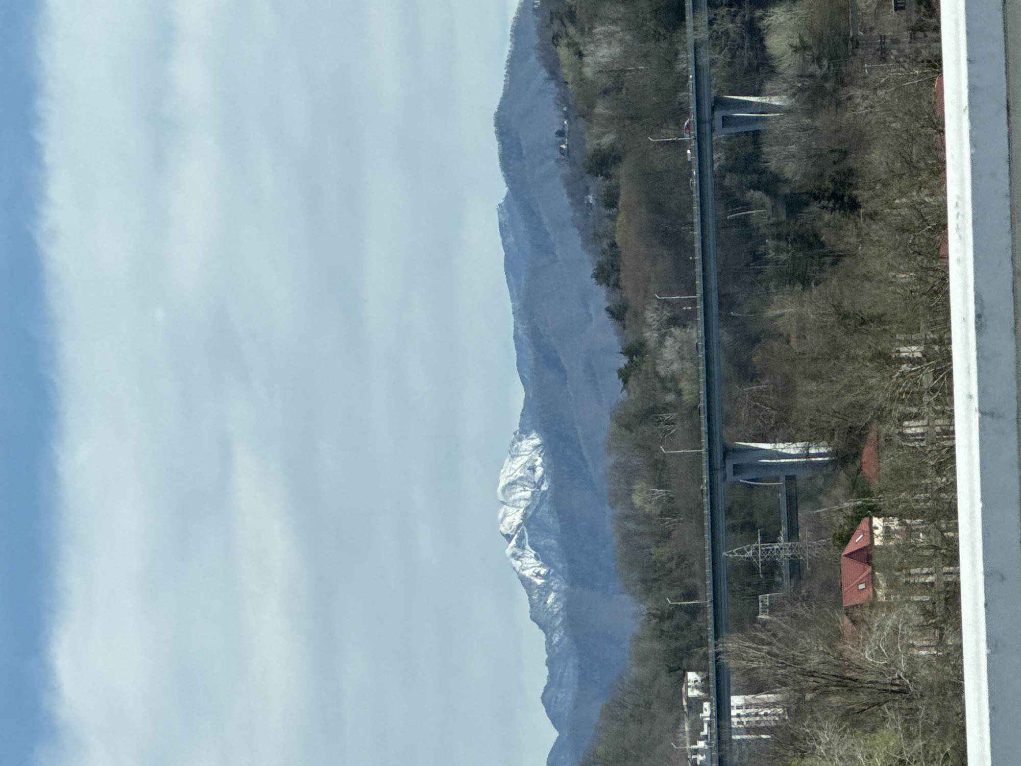 Morning street scenes captured in Sochi showing mountains and architecture