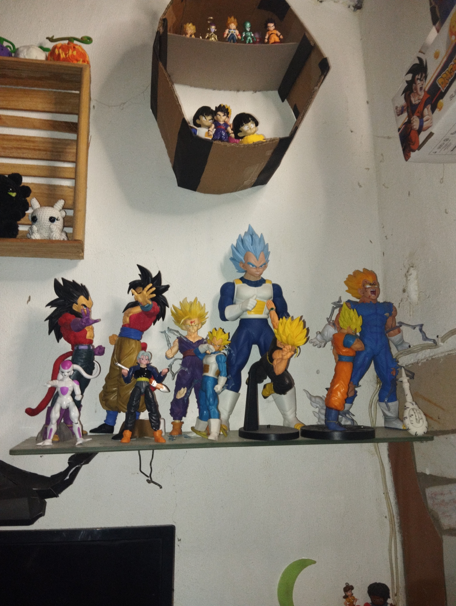 Collector showcases handmade figurines and anime merchandise in Venezuelan home