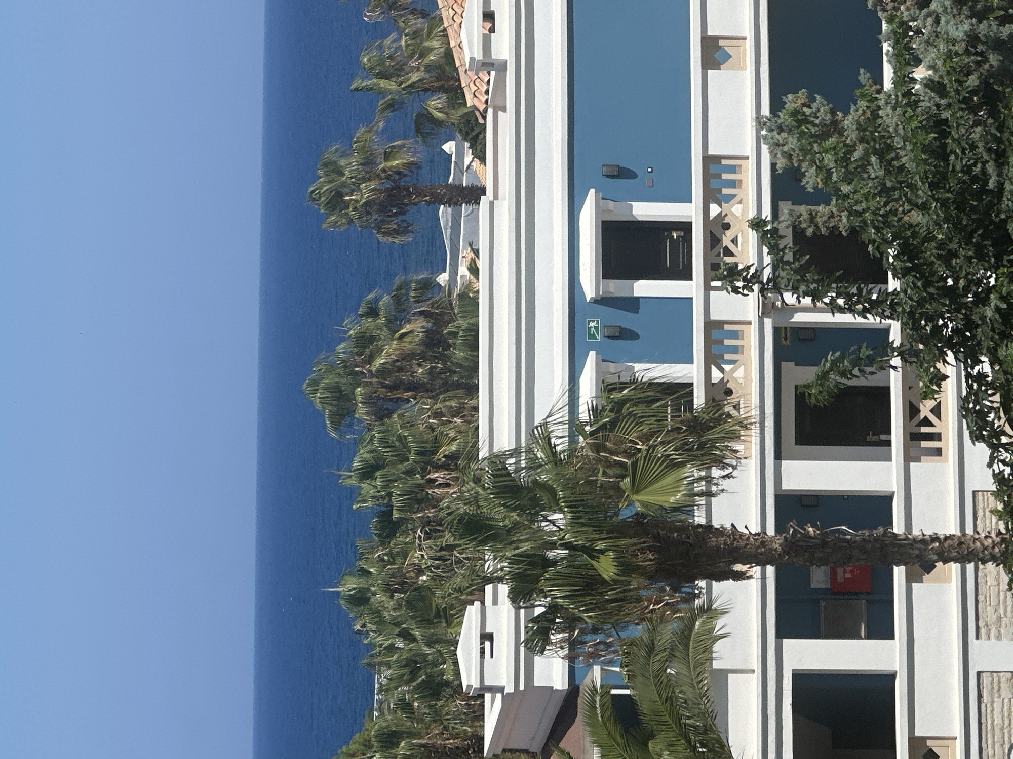 Water aerobics class at a sunny Cretan resort
