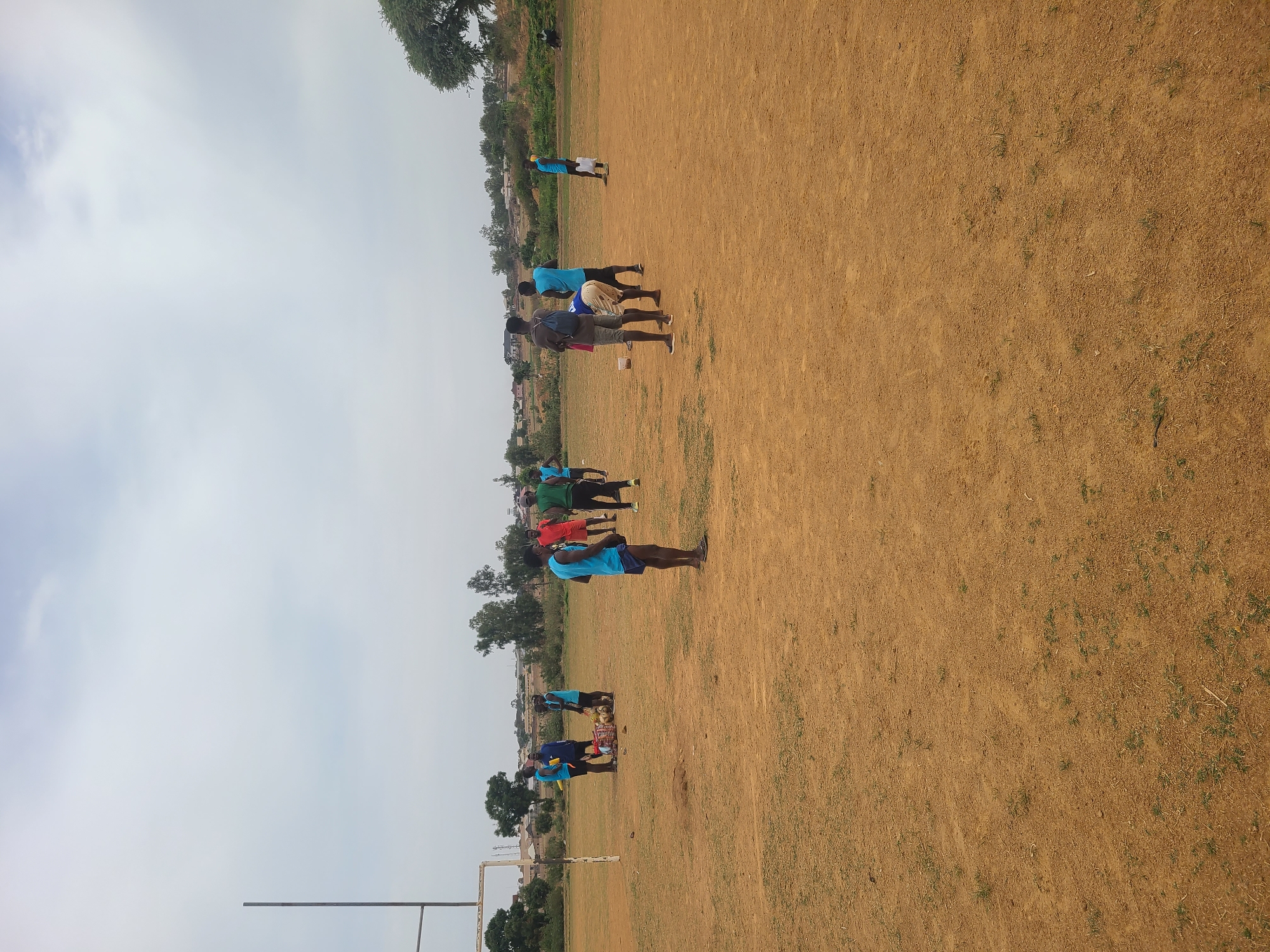 Soccer team gathers for training session in Nigeria