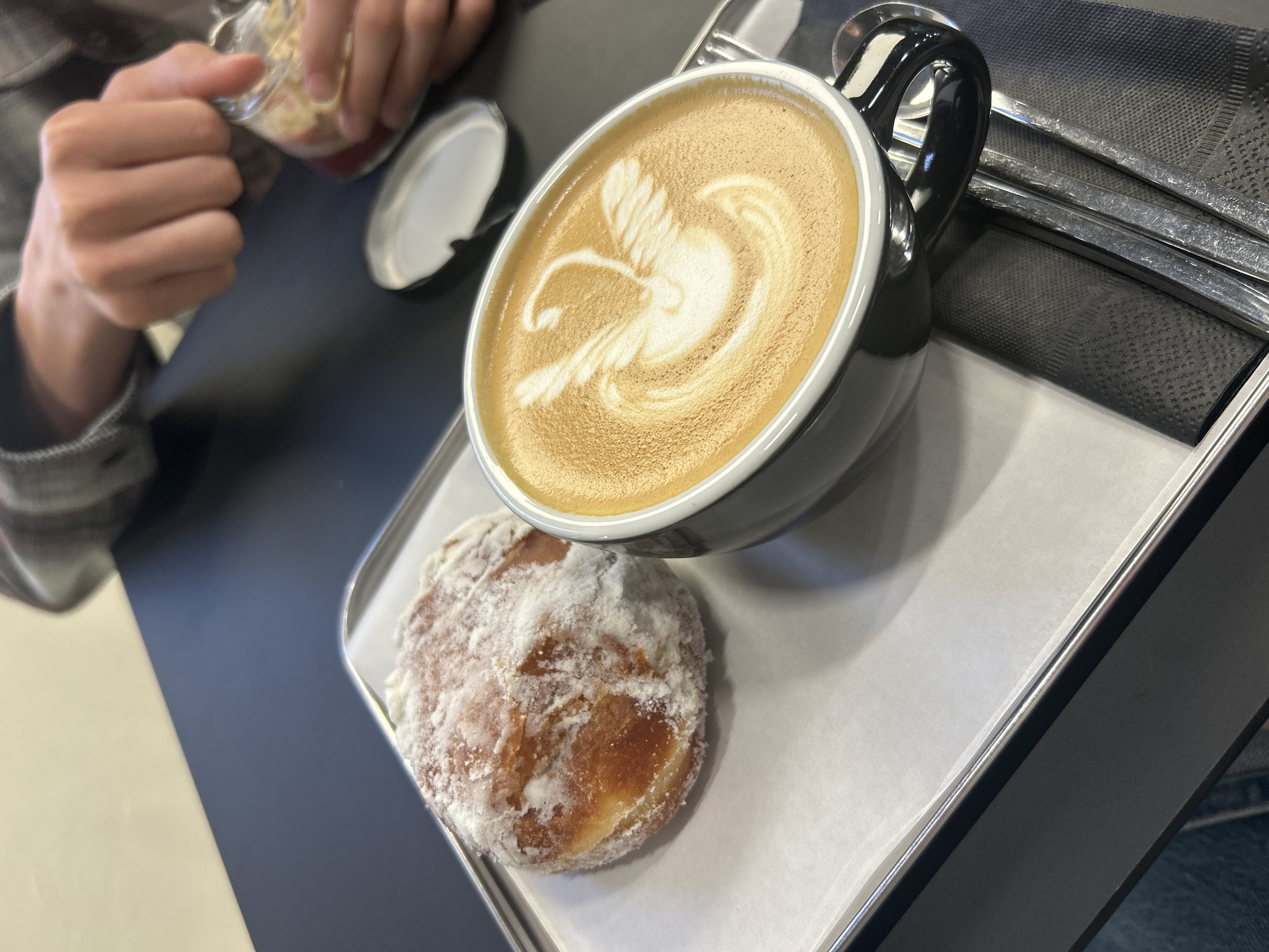 Coffee and pastries at a café in Izhevsk