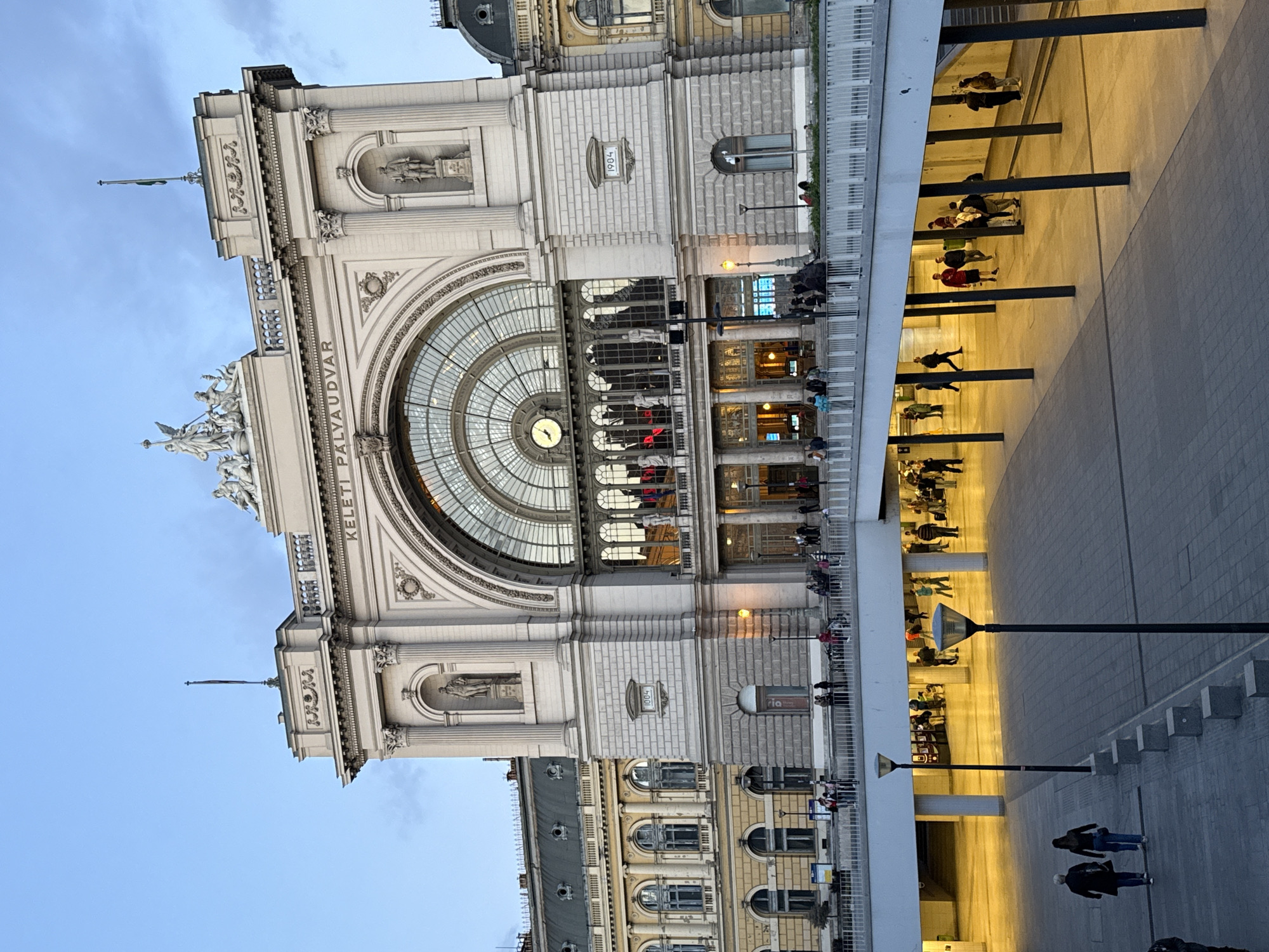 Keleti Railway Station facade photographed in Budapest