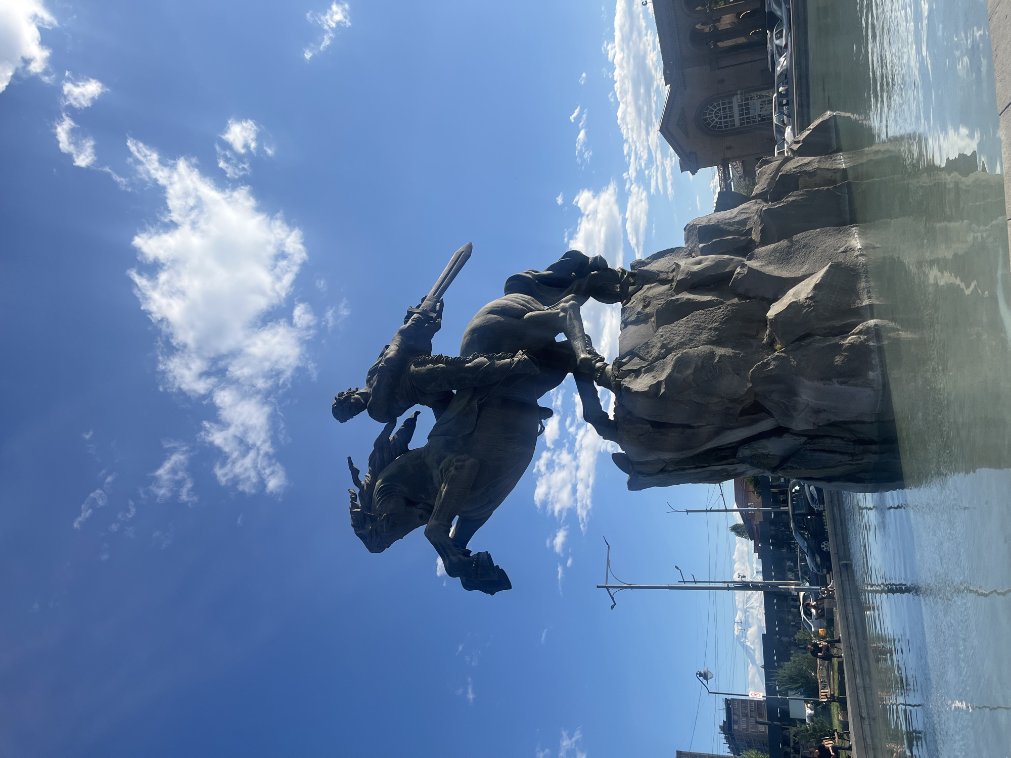 Sasuntsi Davit statue documented in Yerevan, Armenia