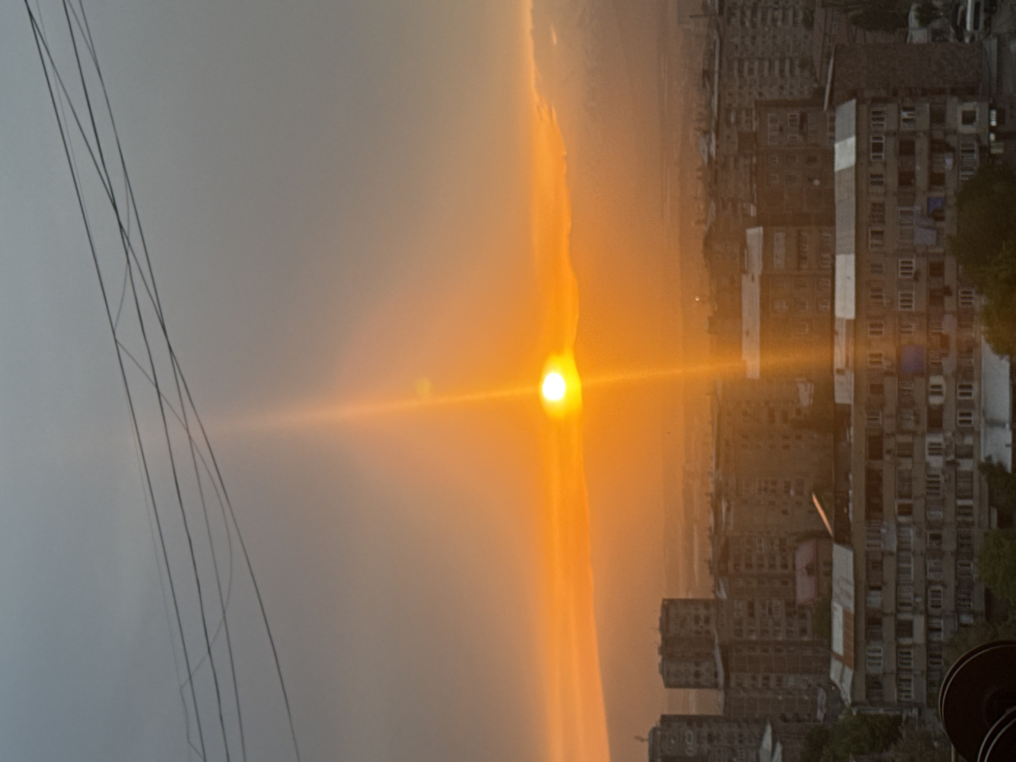 Sunset observed from multiple vantage points in Abovyan, Armenia