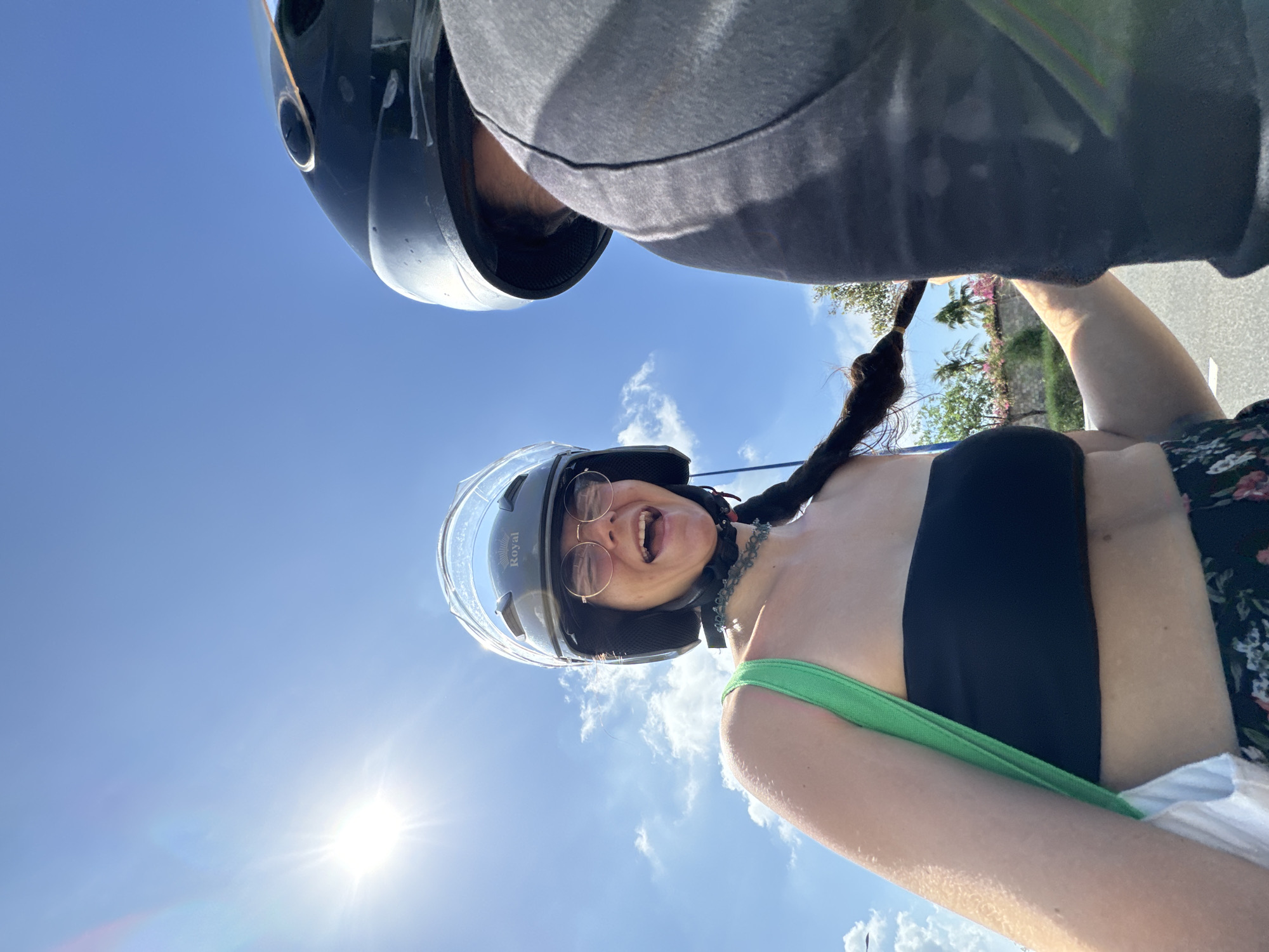 Motorcycle selfie captured in Phú Thủy, Vietnam